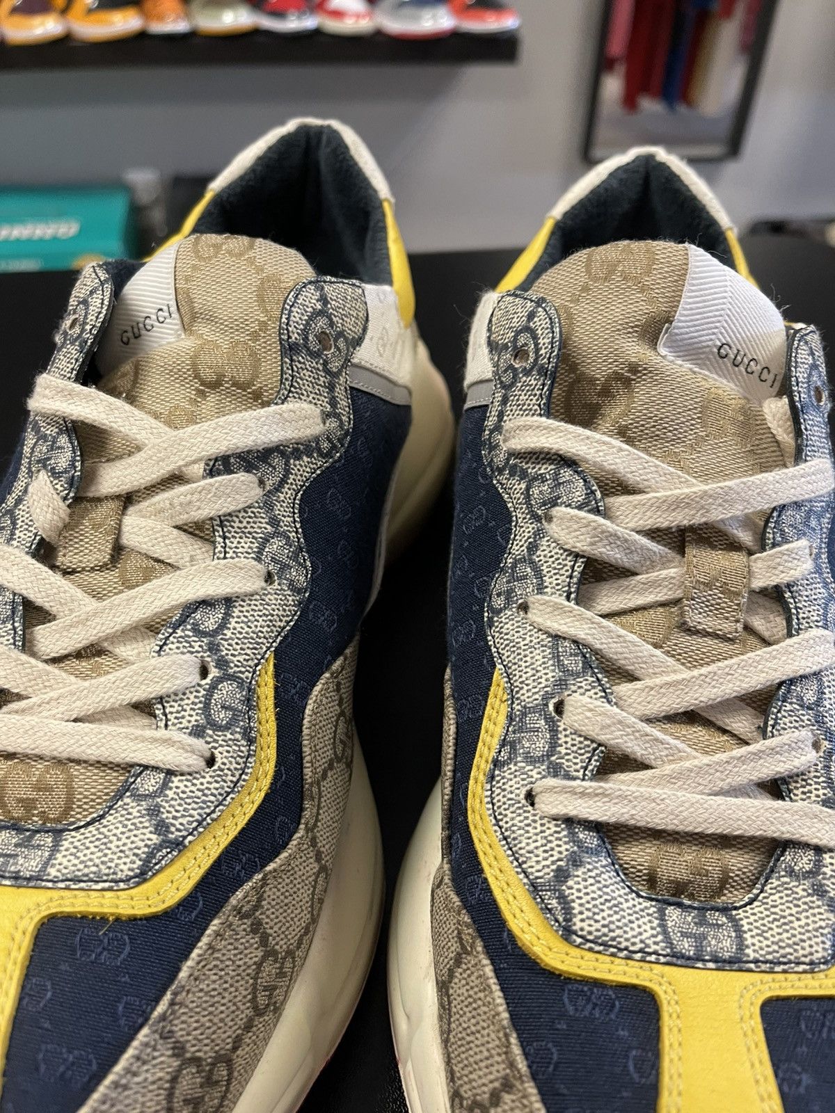 Gucci Size 10.5G/11US - Gucci GG Rhyton White/Yellow/Brown Men's Size US 11 / EU 44 - 6 Thumbnail