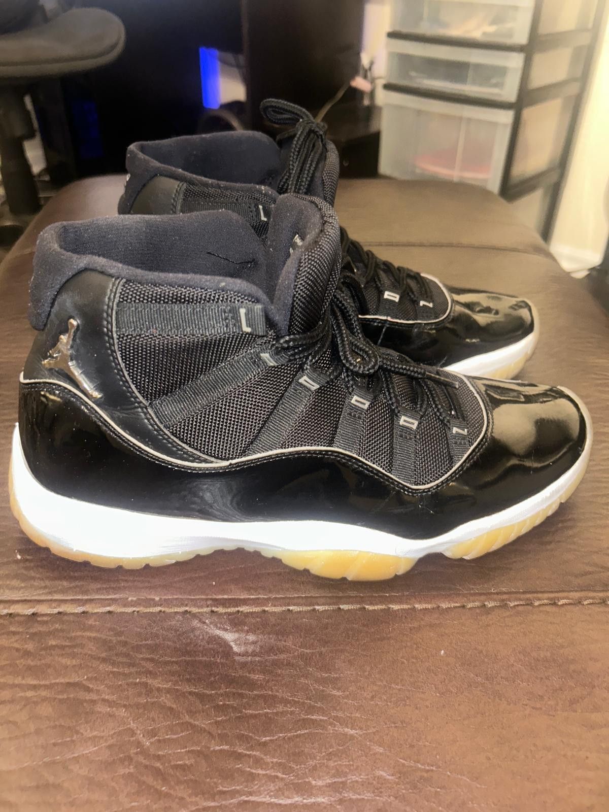 Nike Slightly used Retro Jordan 11's Black / White / Silver Size US 12 / EU 45 - 5 Thumbnail