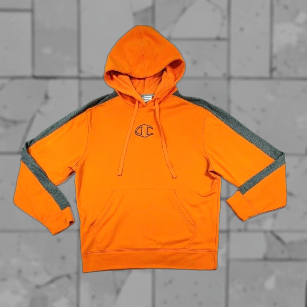 Champion VINTAGE Champion PowerTrain Double Dry Men Sz Medium Orange Adult Pullover Hoodie Size US M / EU 48-50 / 2 - 1 Thumbnail
