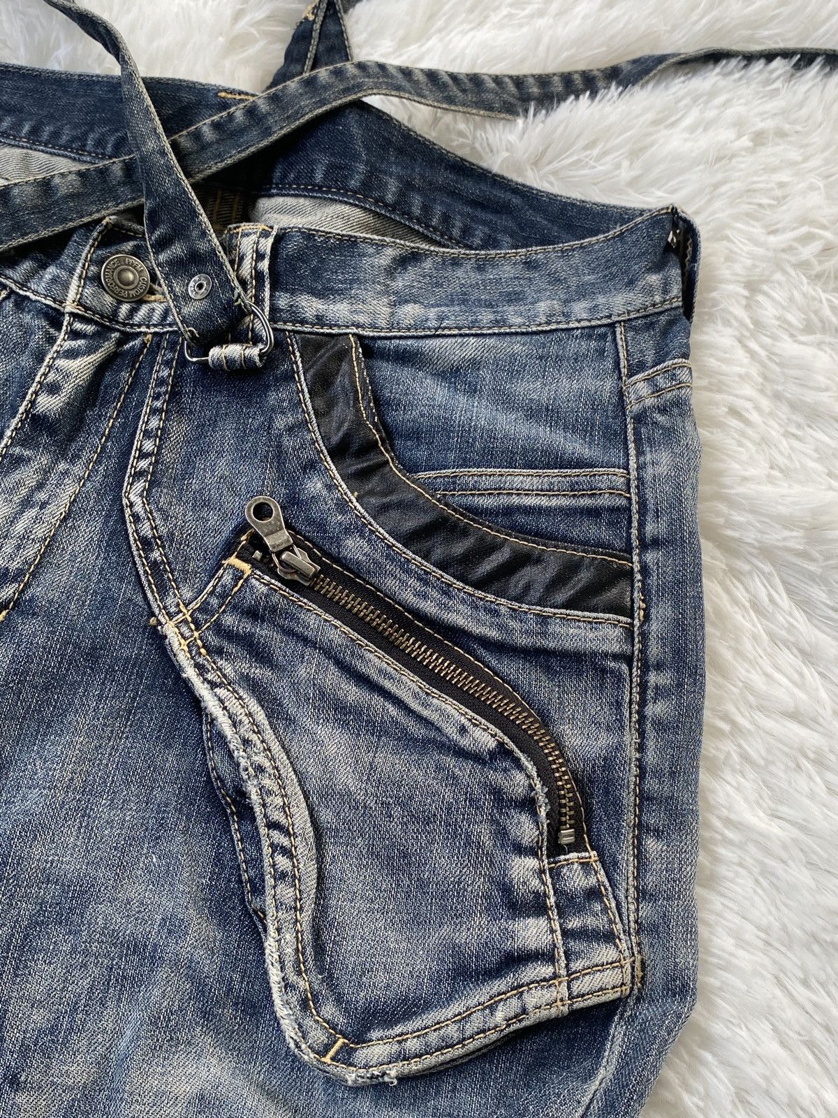 PPFM 🔥RARE🔥Vintage PPFM Banana Cut Denim Jeans Bondage Size US 31 - 11 Thumbnail
