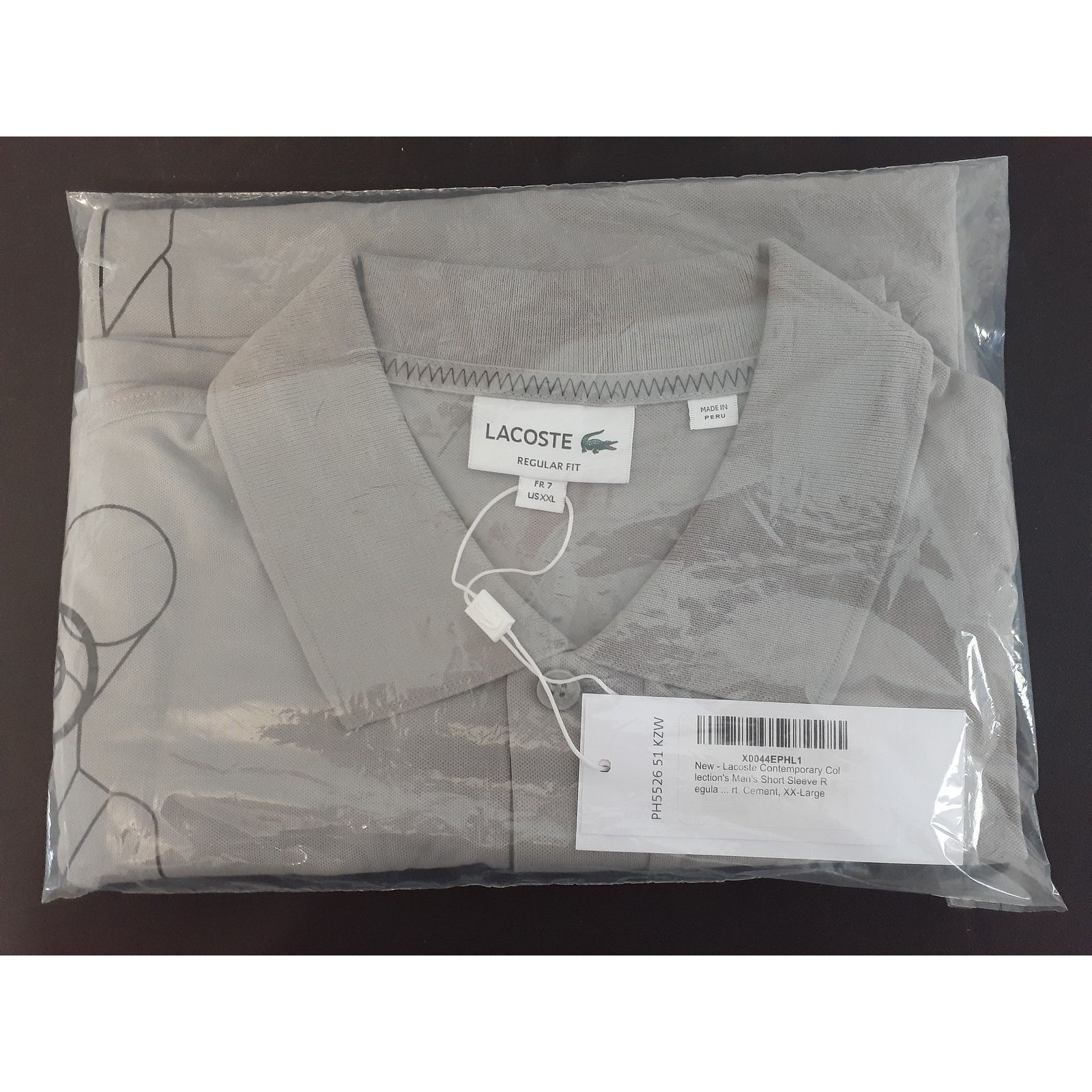 Lacoste Lacoste Men's Short Regular Fit Pique Graphic Polo 2XL Size US XXL / EU 58 / 5 - 2 Thumbnail