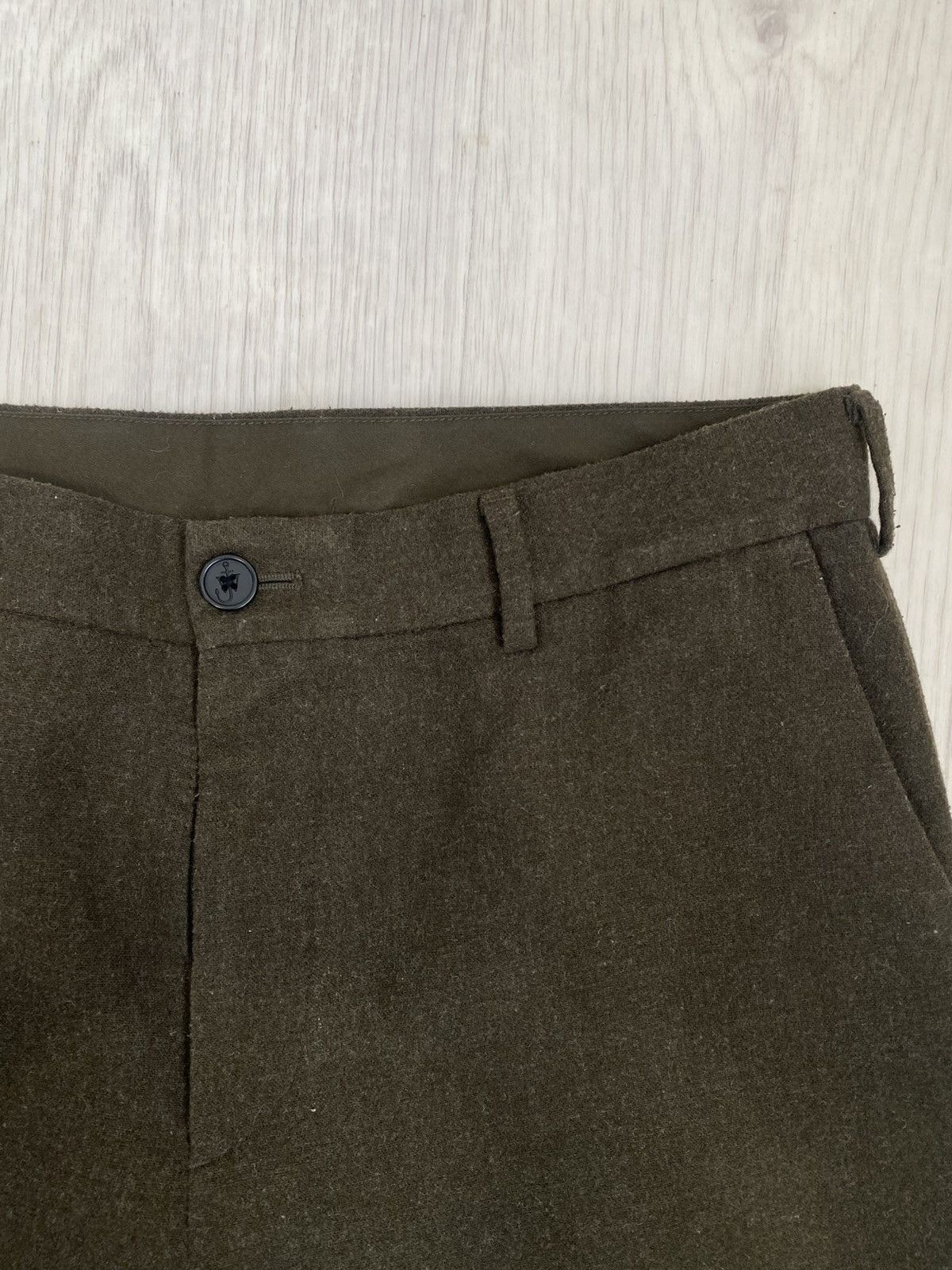 JW Anderson × Uniqlo JW Anderson x Uniqlo olive tuck wool pants Size M Mens Size US 32 / EU 48 - 2 Thumbnail