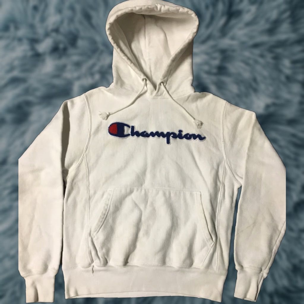 Champion Champion Reverse Weave Hoodie S Men White 90s Grunge Hip Hop USA Logo Vintage Size US S / EU 44-46 / 1 - 1 Thumbnail