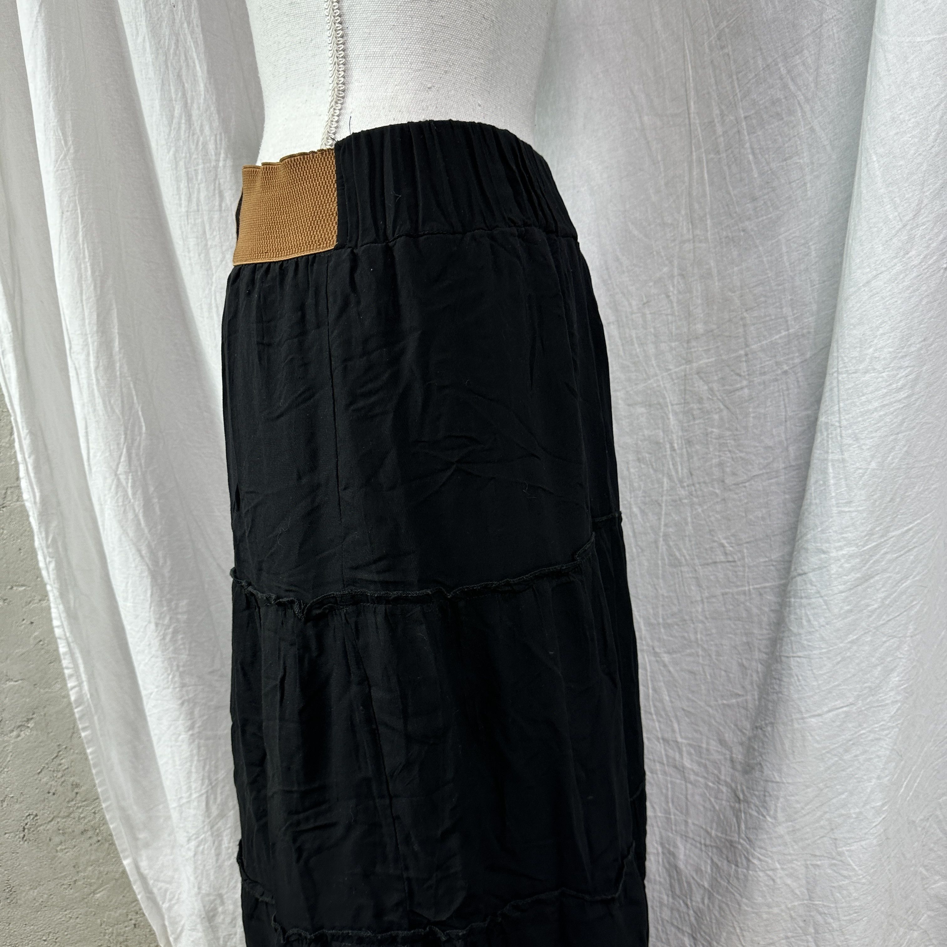 Vintage Vintage Boho Cottage Core Maxi Skirt with Belt Y2K Size 26" / US 2 / IT 38 - 6 Thumbnail