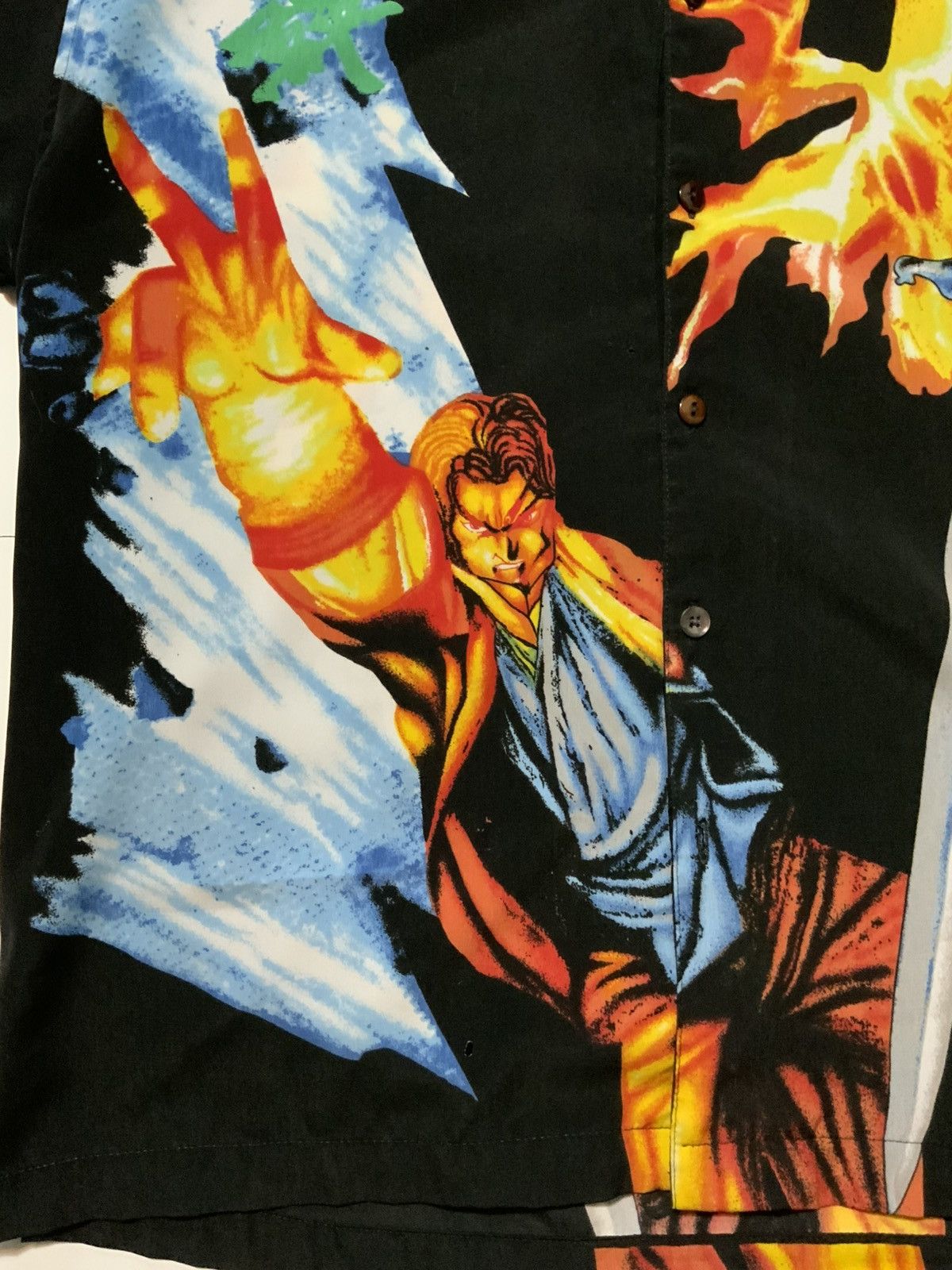 Vintage VTG 90s Y2K 2000s Anime Manga Street Fighter Sword Shirt Size US XL / EU 56 / 4 - 3 Thumbnail