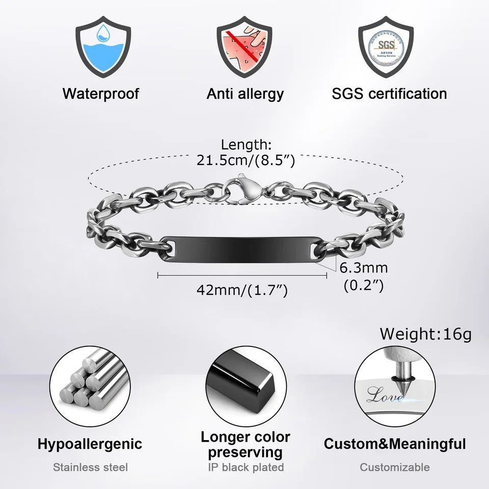 Jewelry Black Belcher Round Chain Size ONE SIZE - 4 Thumbnail