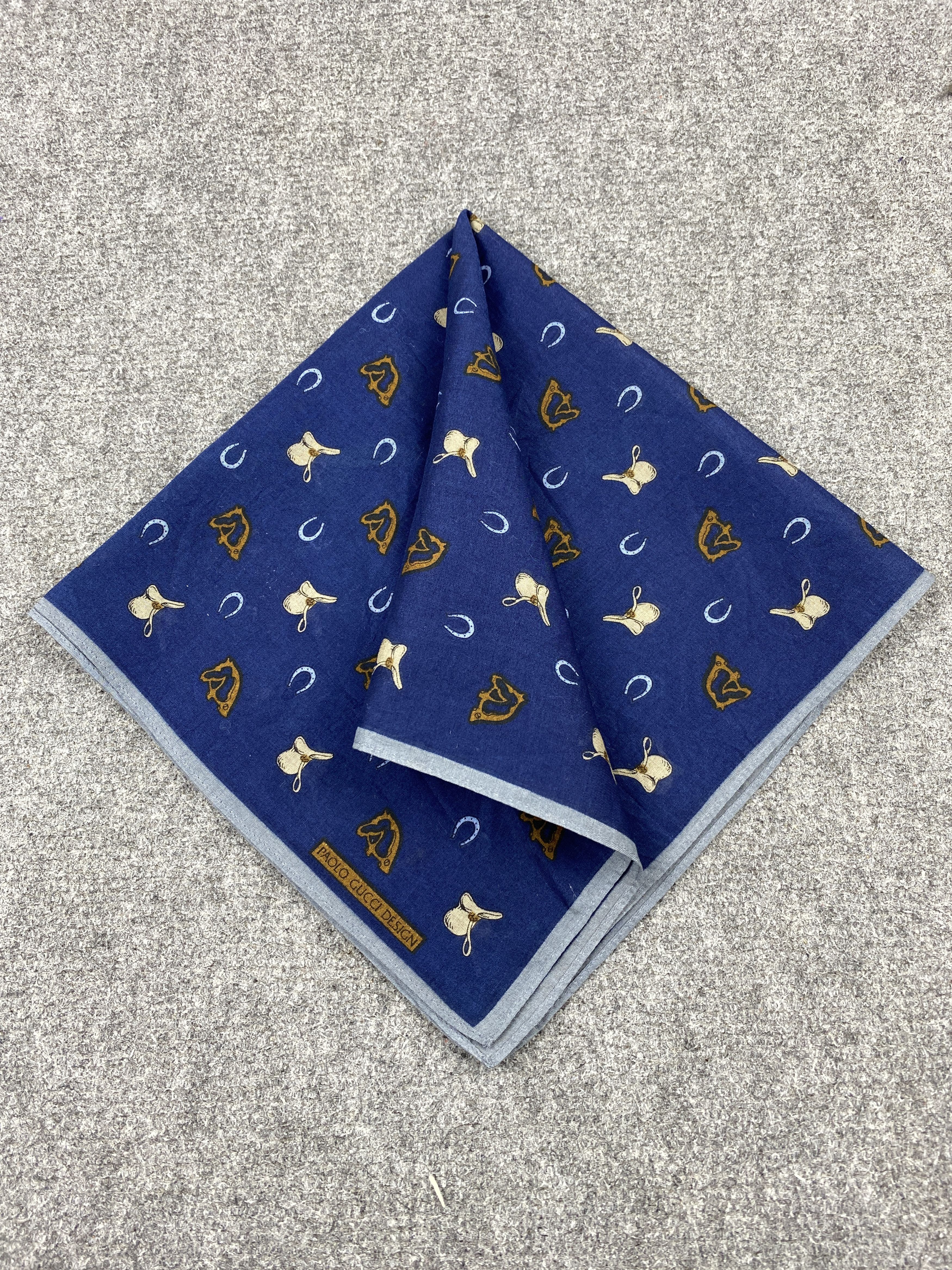 Paolo Gucci Vintage Paolo Gucci Handkerchief Bandana Neckerchief HKC1108 Size ONE SIZE - 4 Thumbnail
