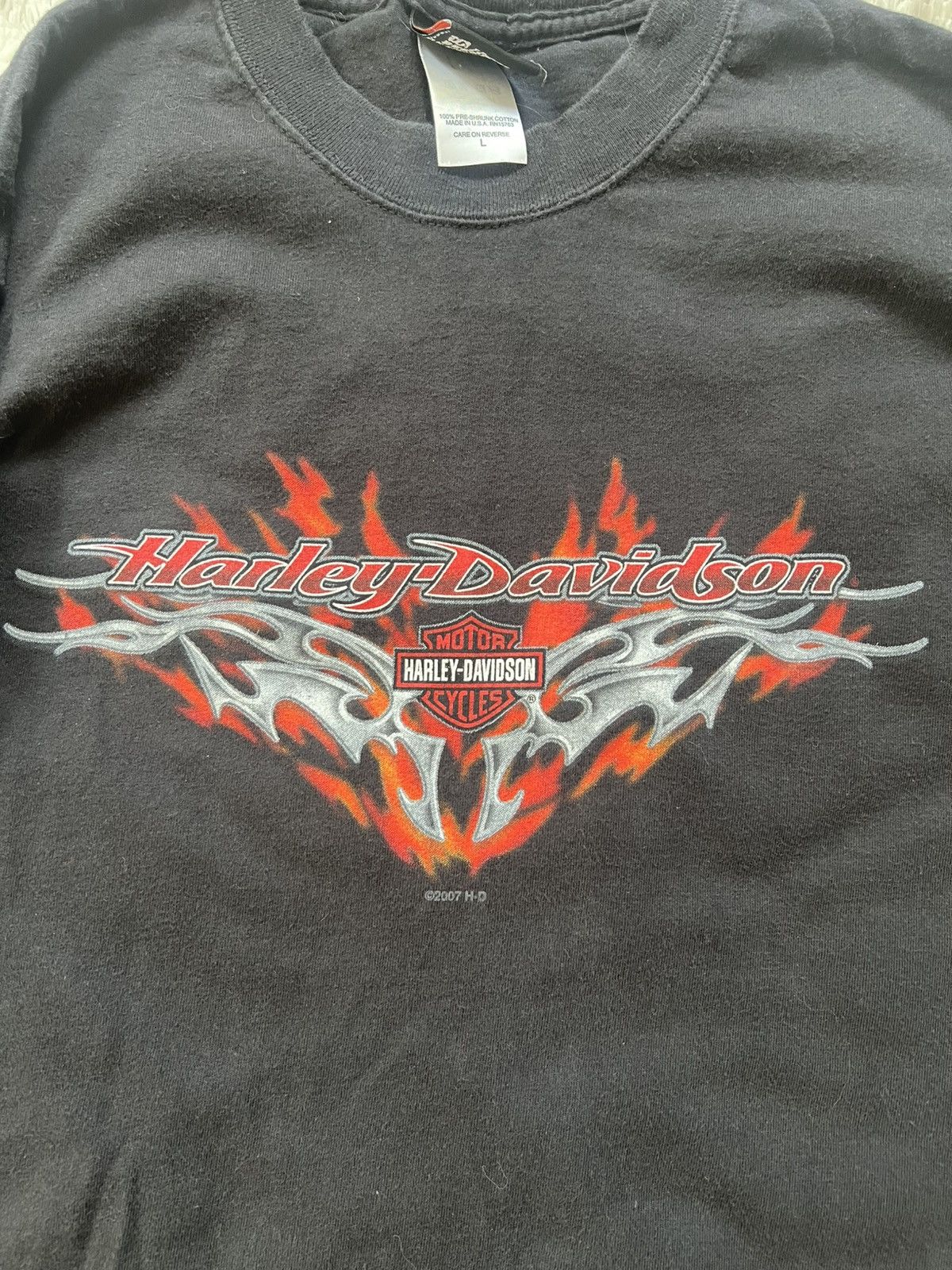 Harley Davidson Harley Davidson New York Biker Flames Longsleeve Size US L / EU 52-54 / 3 - 3 Thumbnail