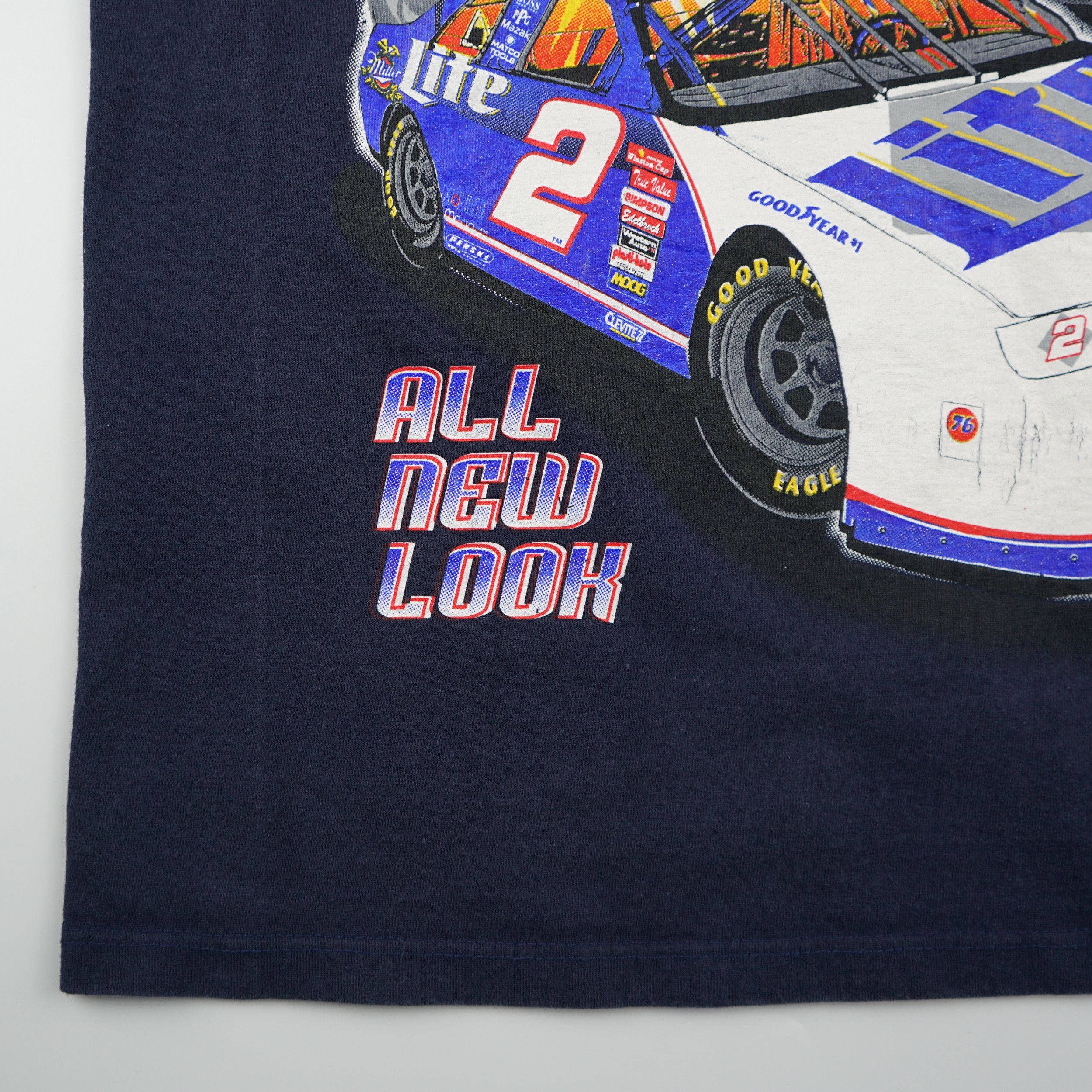NASCAR × Vintage Vintage 1989 Rusty Wallace Nascar T-Shirt Ford Team Size US M / EU 48-50 / 2 - 4 Thumbnail