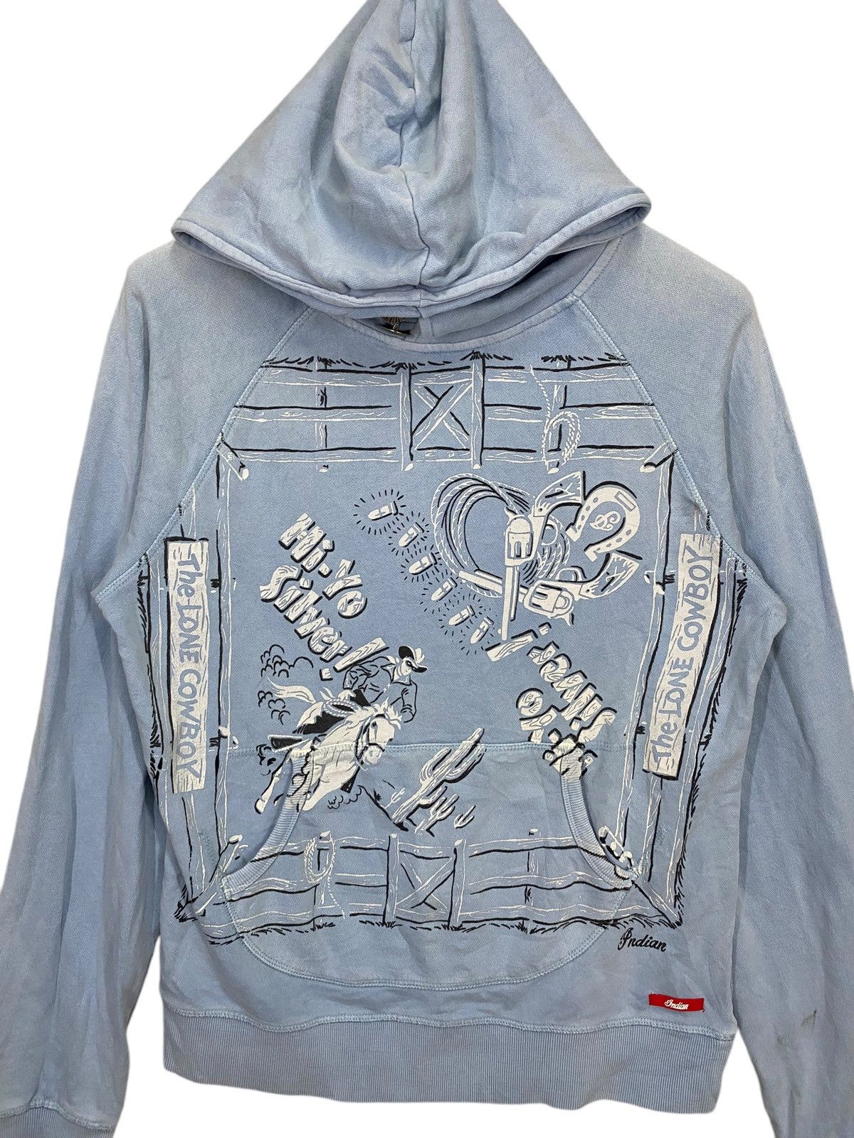 Indian Motorcycle × Vintage Vintage indian motocycle full print cowboy hoodie Size US L / EU 52-54 / 3 - 4 Thumbnail