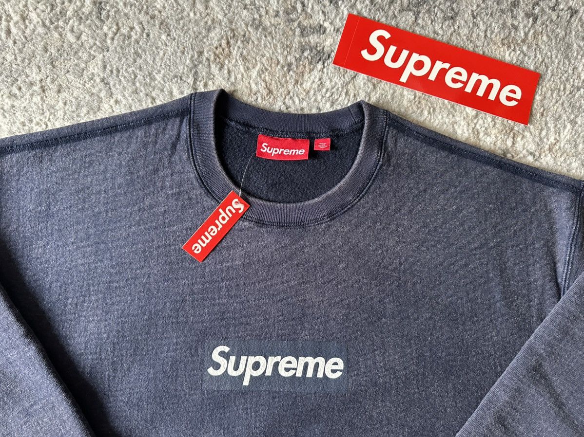 Supreme SUPREME WASHED BOX LOGO CREWNECK SS25 Size US L / EU 52-54 / 3 - 17 Thumbnail