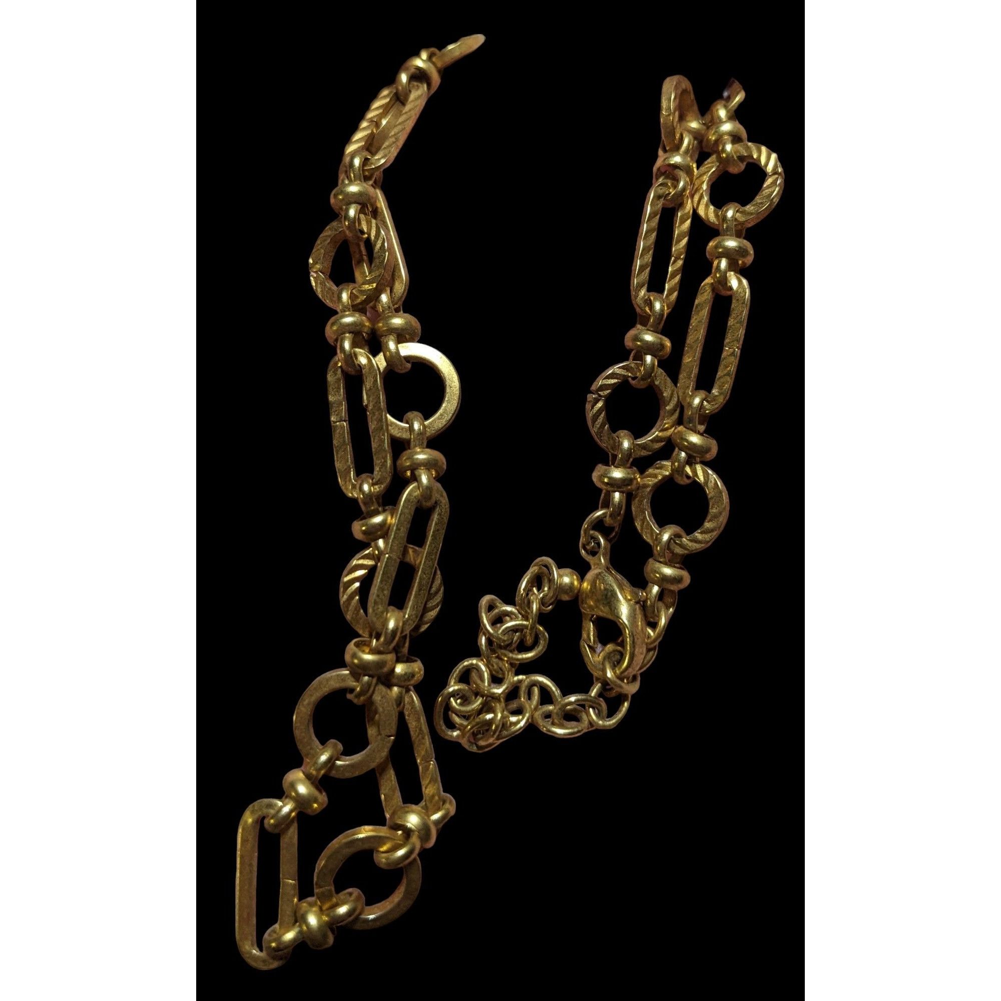 Other Retro Glam Textured Gold Link Necklace Size ONE SIZE - 3 Thumbnail