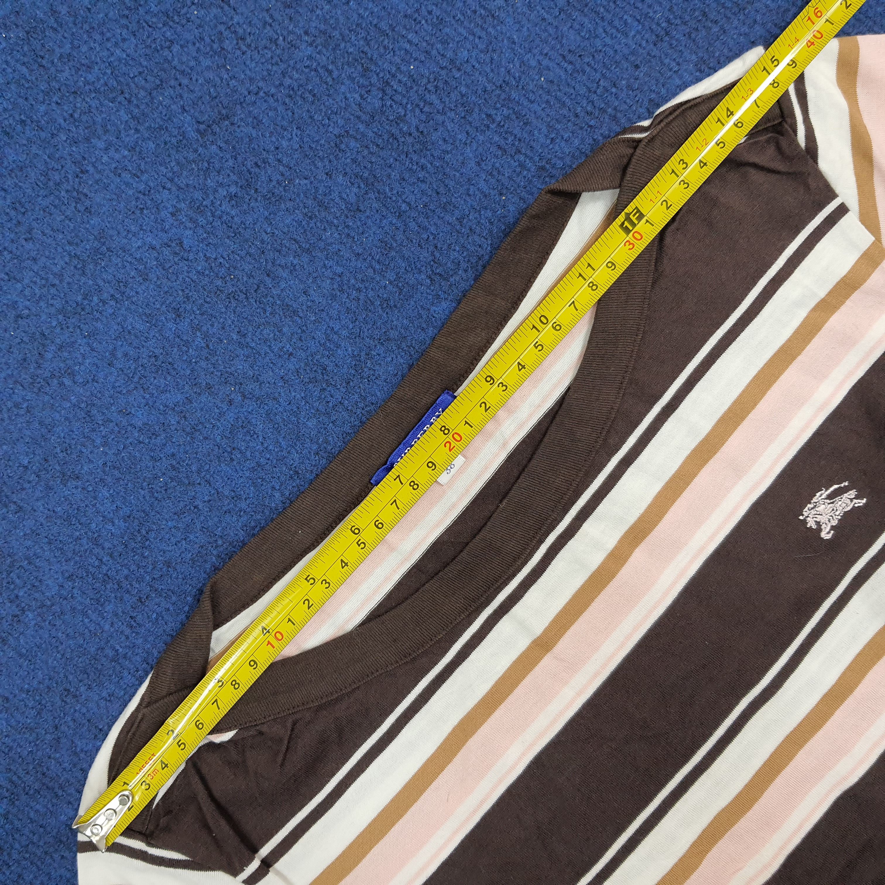 Burberry × Vintage Vintage Burberry London Blue Label Striped Tshirt Size XS / US 0-2 / IT 36-38 - 8 Thumbnail