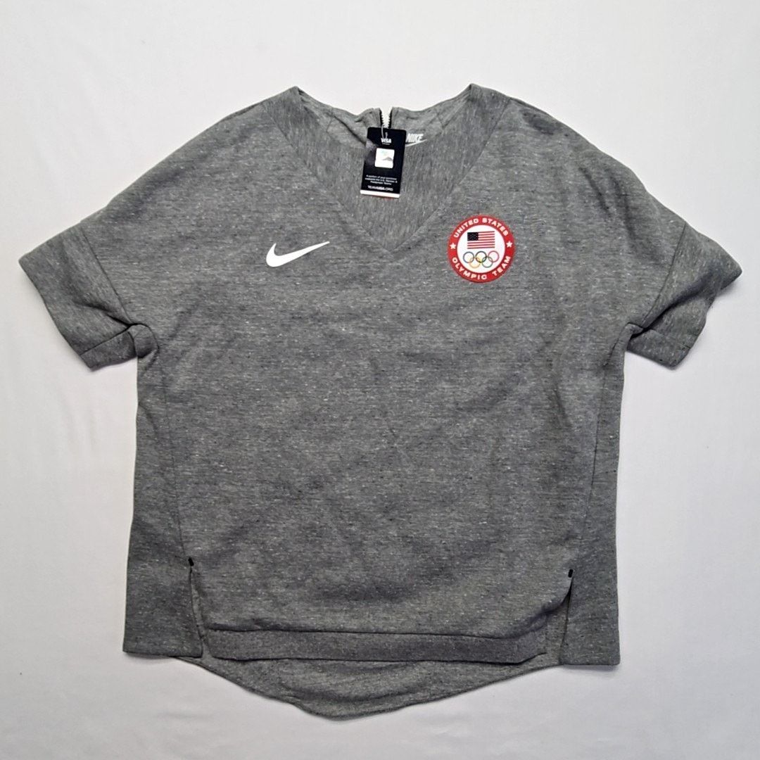 Nike Nike Olympic Team Shirt Gray Short Sleeve L Tech Fleece Size L / US 10 / IT 46 - 1 Thumbnail
