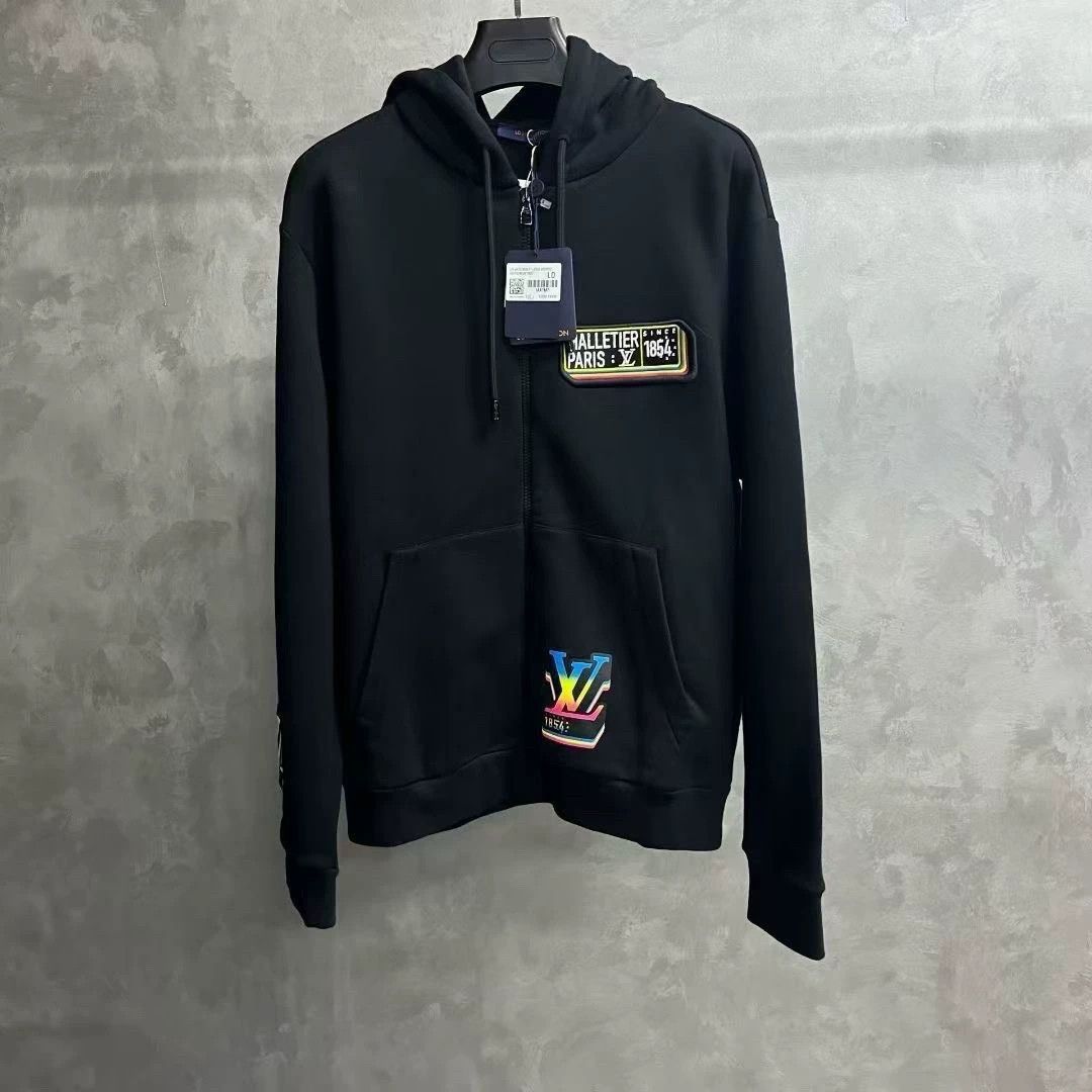 Louis Vuitton louis vuitton black zip hoodie with logo Size US M / EU 48-50 / 2 - 1 Thumbnail