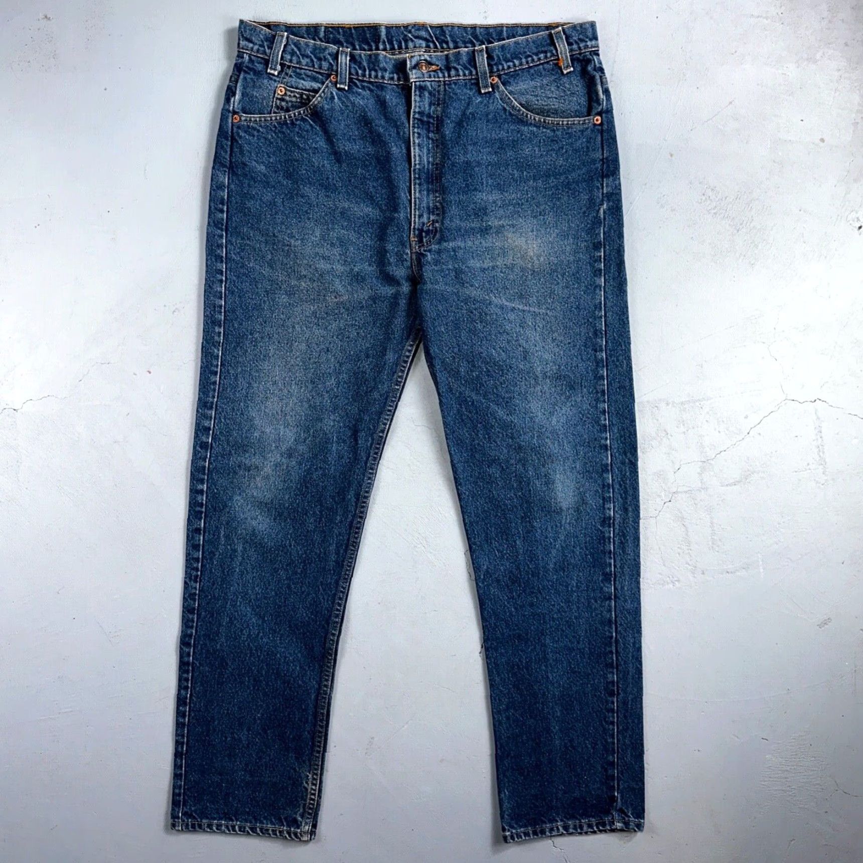 Levi's VINTAGE Levi's 505 Jeans Mens 40x32 Blue Medium Wash 90s Orange Tab Denim Straight Size US 40 / EU 56 - 2 Thumbnail