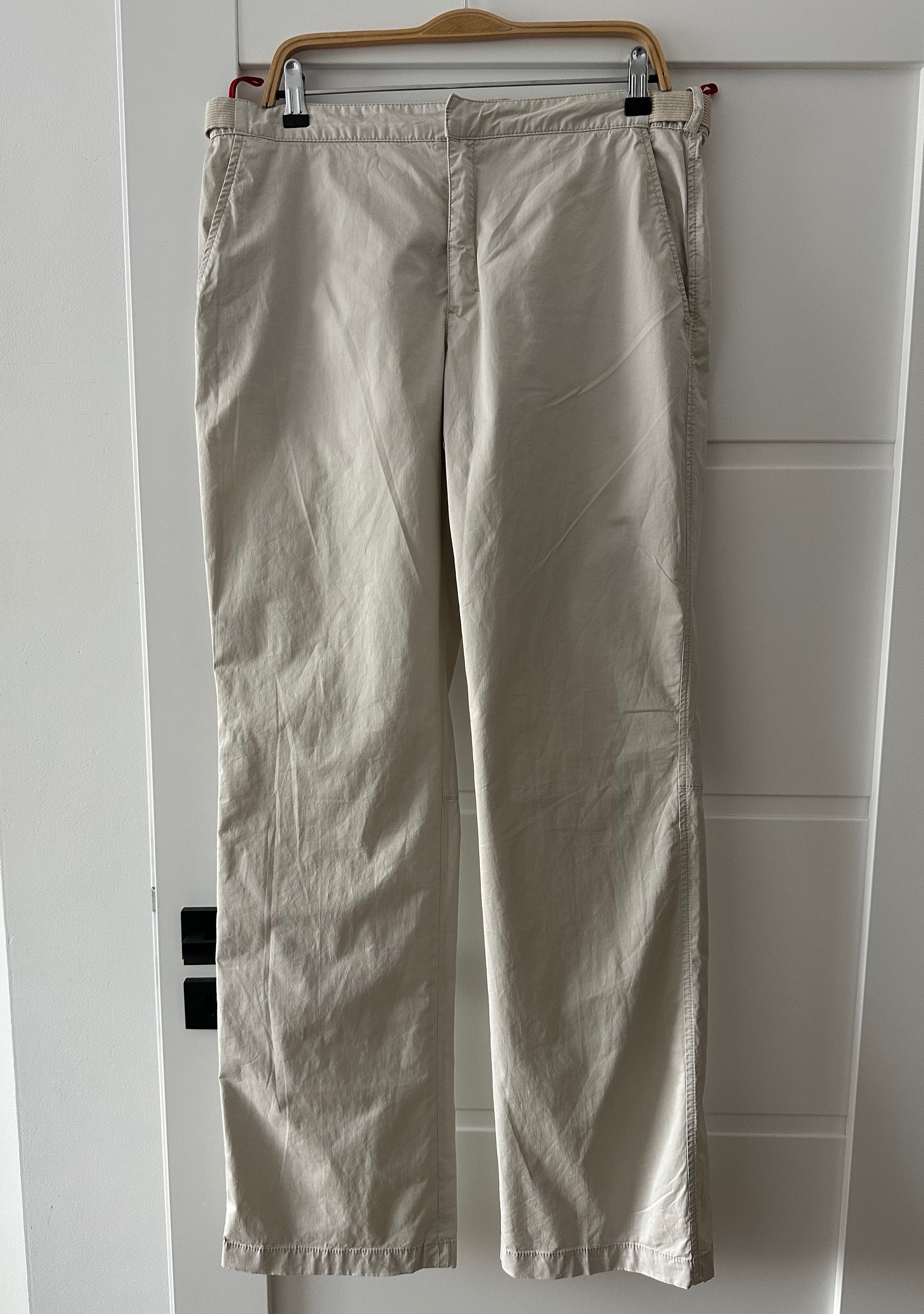 Prada Prada cream trousers pants distressed Size US 34 / EU 50 - 1 Thumbnail