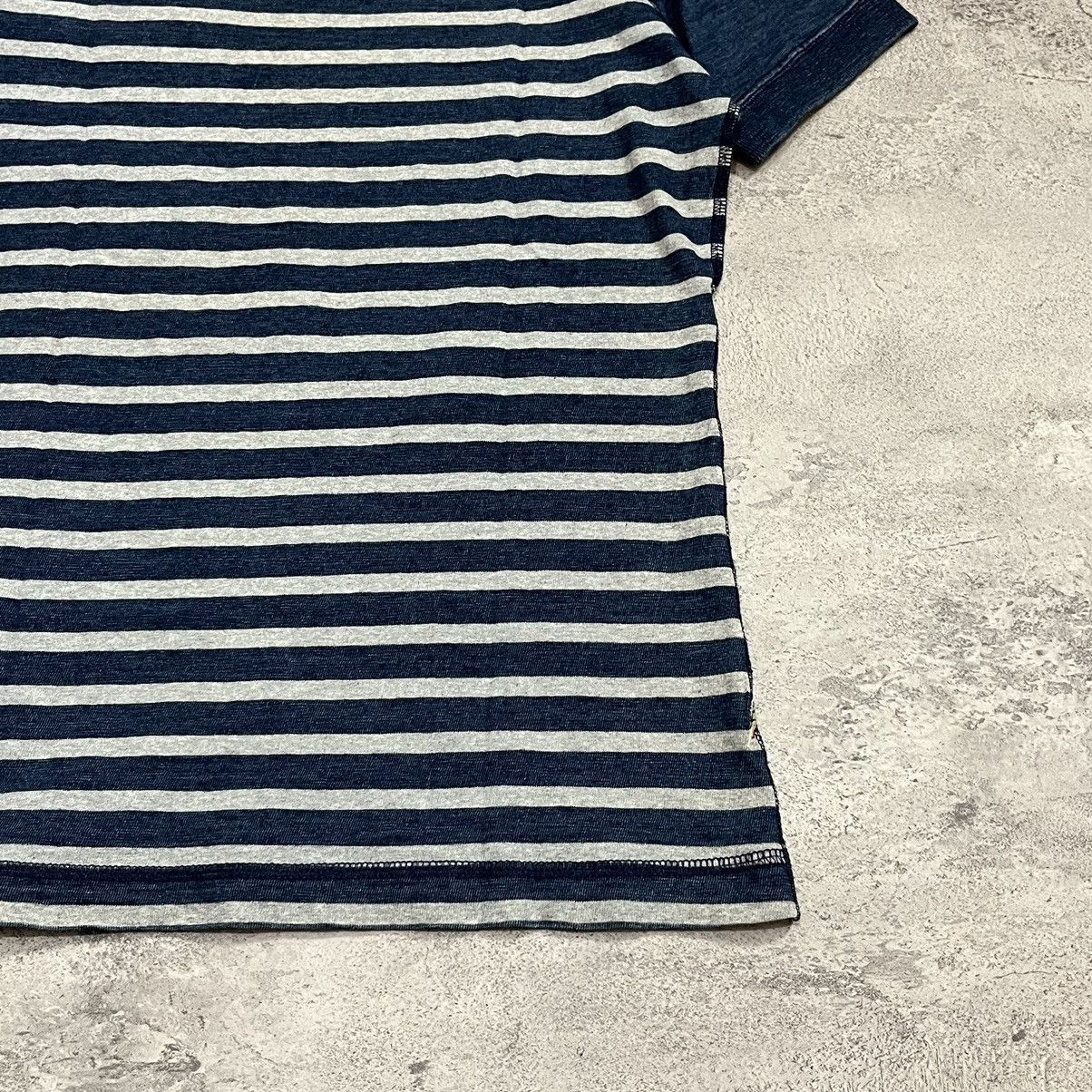 Pure Blue Japan Pure Blue Japan Indigo Pocket Striped Tee Size US XXS / EU 40 - 6 Thumbnail