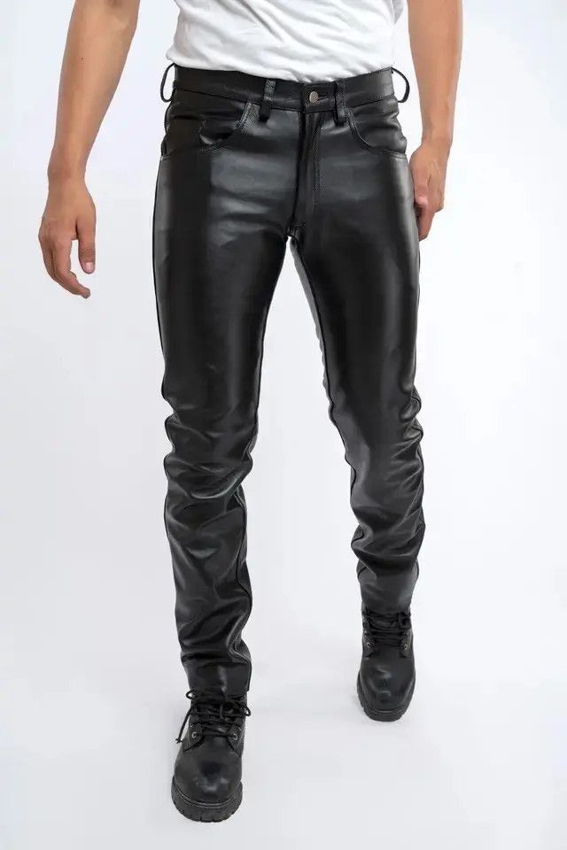 Japanese Brand × Vintage PU Leather Pants Slim Fit Size US 32 / EU 48 - 1 Thumbnail