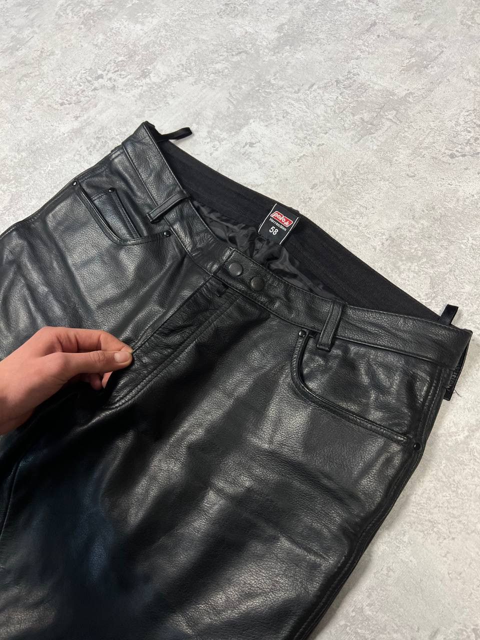Genuine Leather Polo Vintage Y2K Genuine Leather Moto Pants Size US 43 - 6 Thumbnail