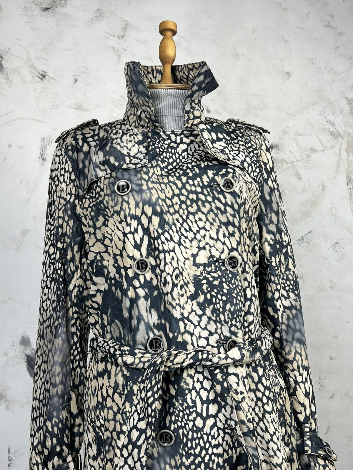 Balmain Vintage Balmain Animal Print Trench Coat Jacket Size M - L Size M / US 6-8 / IT 42-44 - 5 Thumbnail