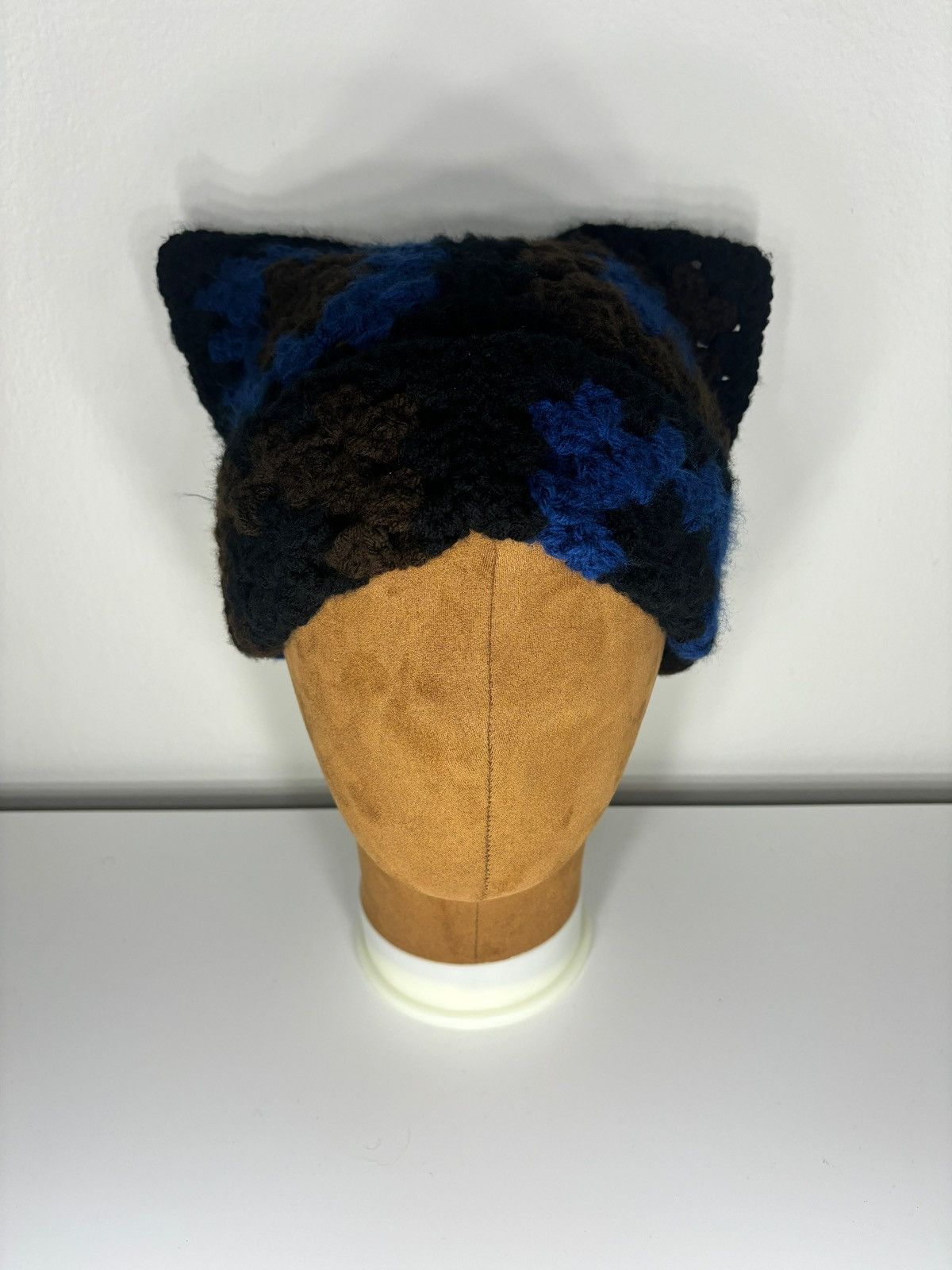 Handmade Crochet Cat Ear Hat Size ONE SIZE - 1 Thumbnail