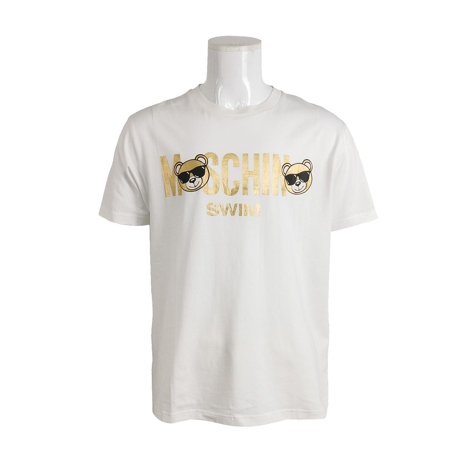 Moschino Moschino Swim Gold Bear Logo T-Shirt XXL Size US XXL / EU 58 / 5 - 1 Thumbnail