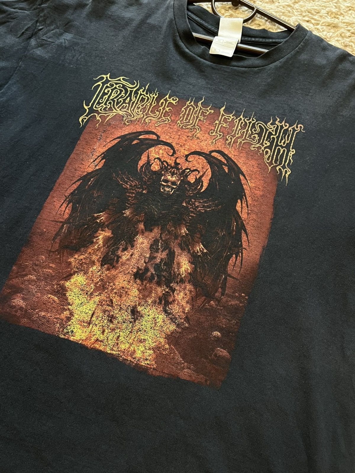 Band Tees Crazy Cradle of Filth THROUGH SUPERIOR FIRE POWER faded tee Size US XL / EU 56 / 4 - 3 Thumbnail