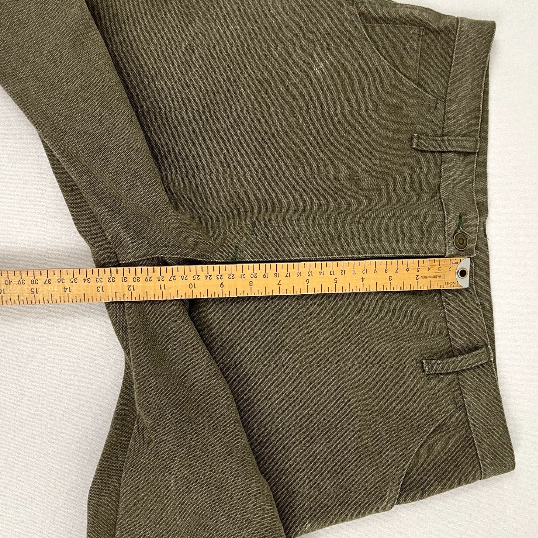 Vintage Artemesia Pants Adult L 34 x 27 Brown Thick Canvas Cotton Carpenter Wide Leg USA Pants Size 36" / US 14 / IT 50 - 7 Thumbnail