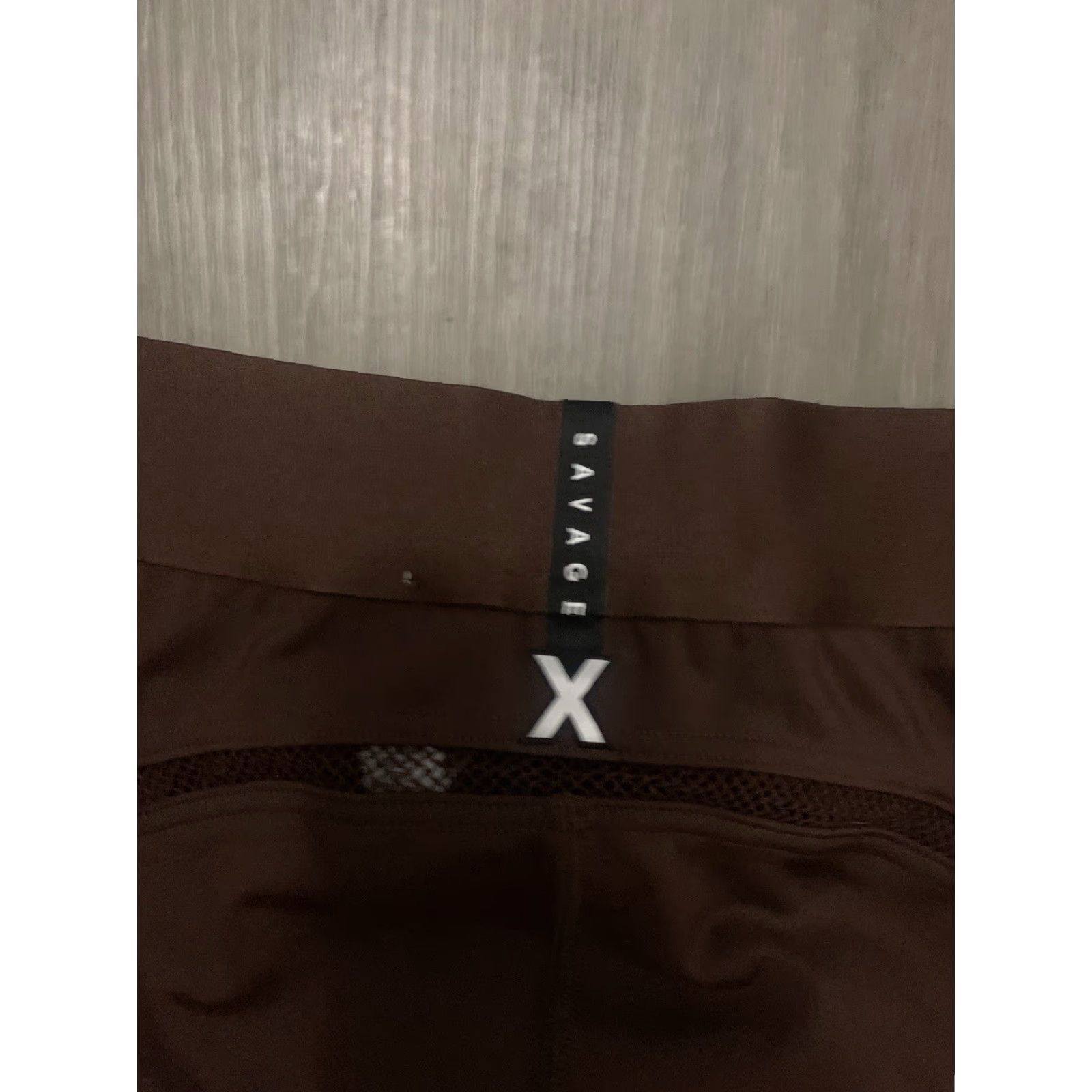 Vintage Savage X Fenty Flow High-Waist Trimmed Brown Women's Leggings M Brown Leggings Women Medium Size 32" / US 10 / IT 46 - 6 Thumbnail