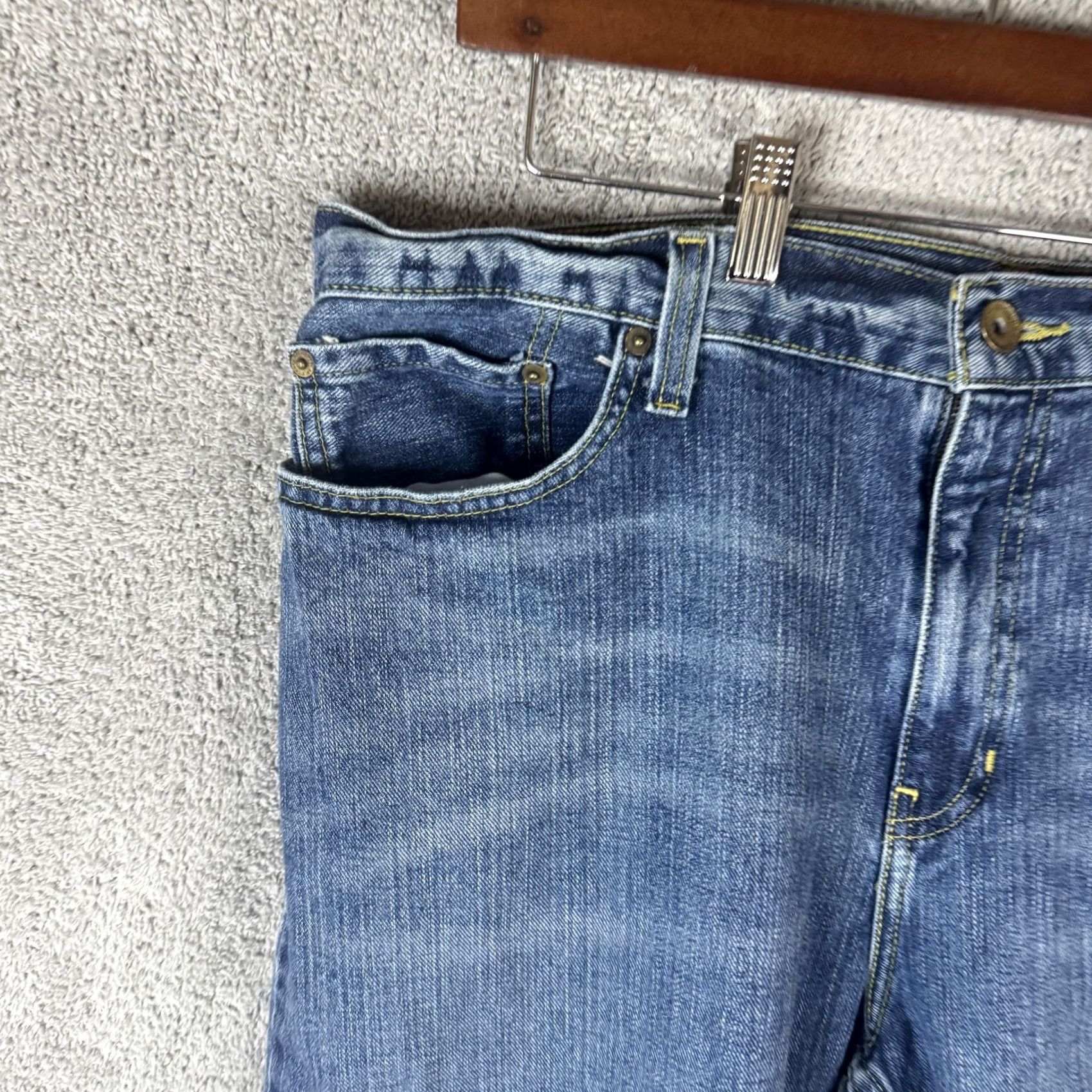 CO Roebuck & Co Jeans Mens 38x34 Blue Relaxed Straight Denim Medium Wash Jeans Size US 38 / EU 54 - 2 Thumbnail