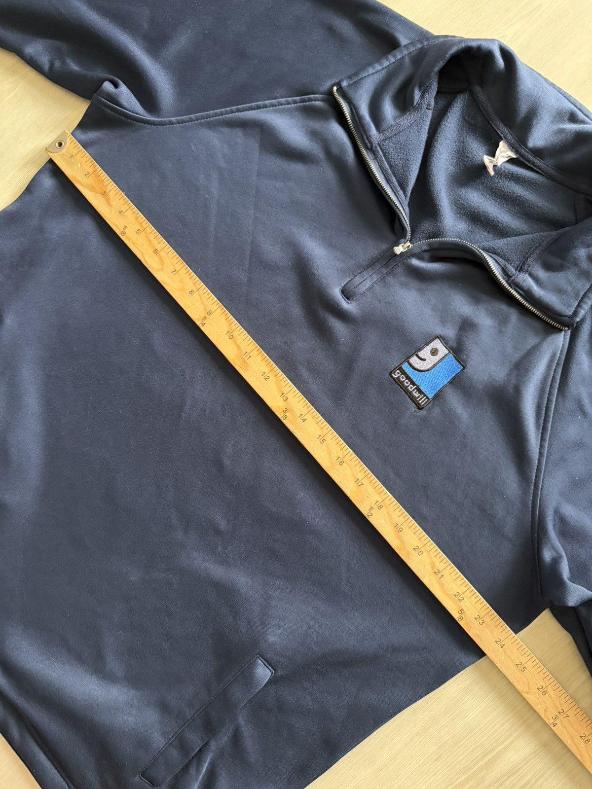 Vintage Goodwill Employee Quarter Zip Pullover Sz L Size US L / EU 52-54 / 3 - 3 Thumbnail
