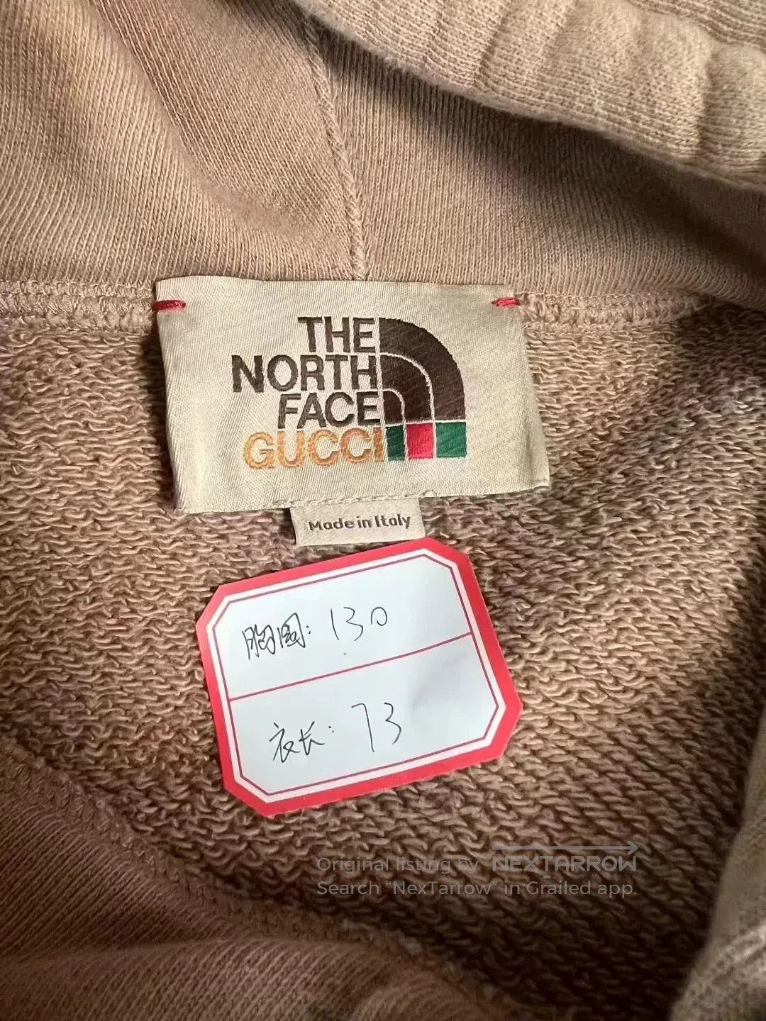 The North Face gucci x tnf collaboration khaki hoodie. Size US M / EU 48-50 / 2 - 7 Thumbnail