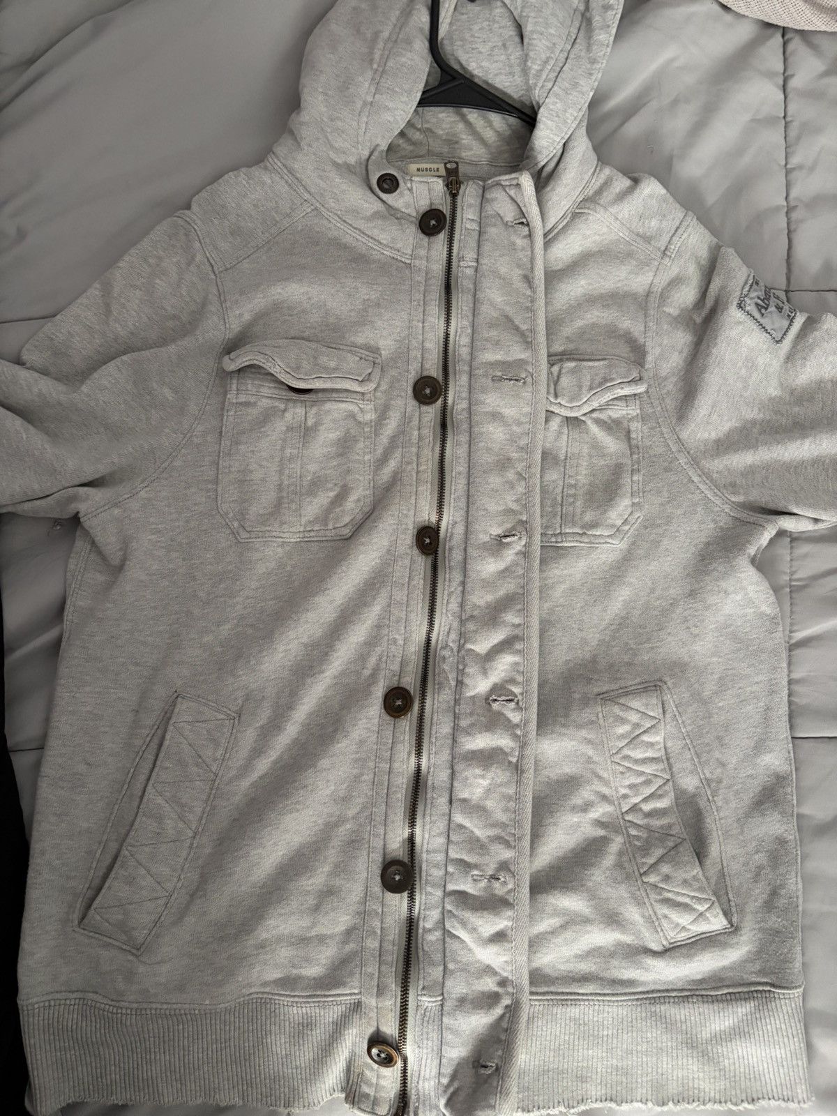 Abercrombie & Fitch Abercrombie & Fitch Button/zipper Hoodie Size US XXL / EU 58 / 5 - 3 Thumbnail