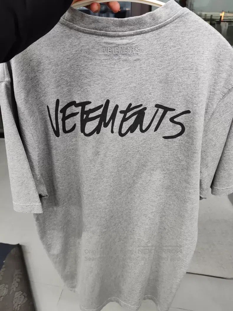 Vetements VETEMENTS Gray T-Shirt Size US M / EU 48-50 / 2 - 2 Thumbnail