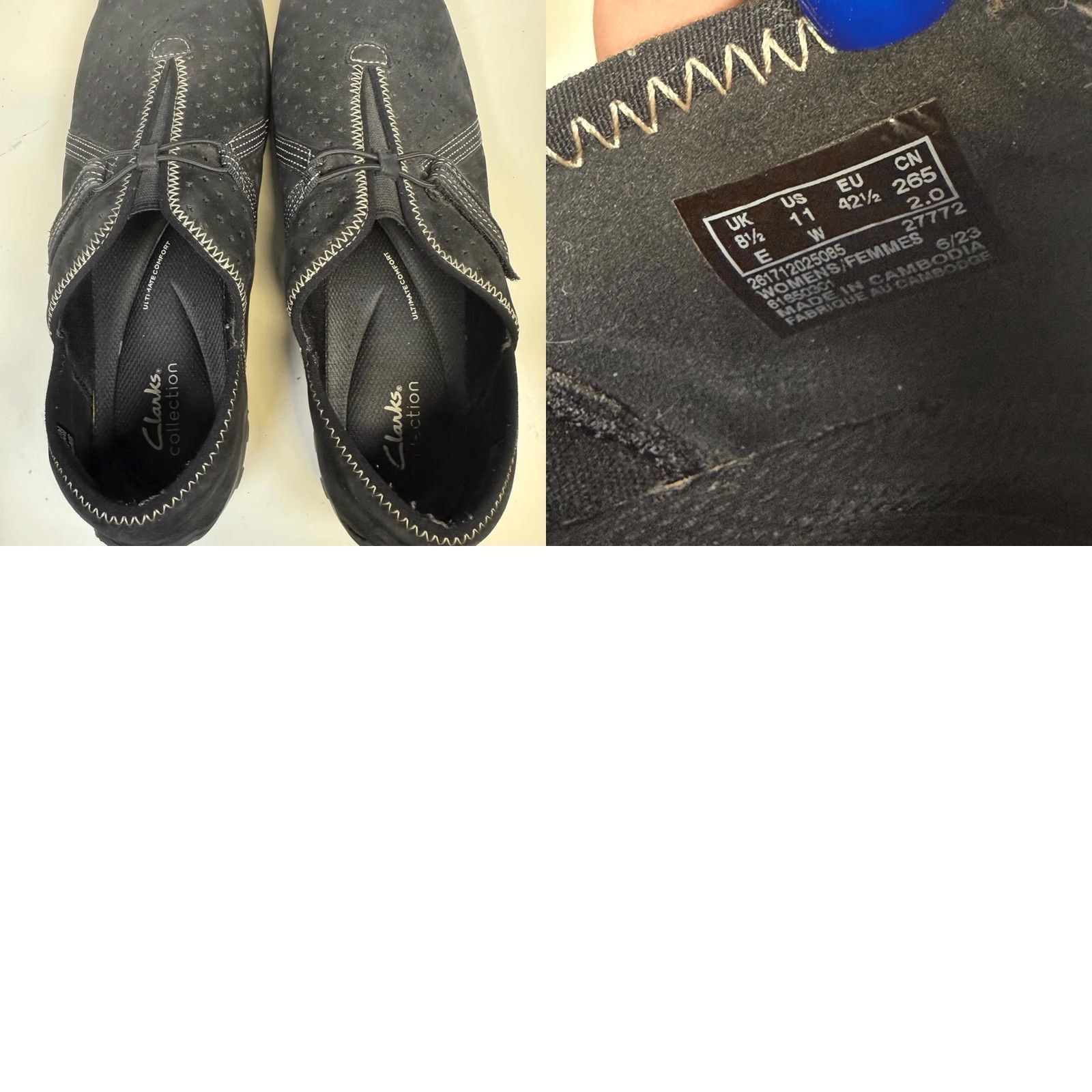 Clarks Clarks Fiana Braley Casual Sneaker Slip On Women 11 Black Suede Leather Sneaker Size US 11 / IT 41 - 8 Thumbnail