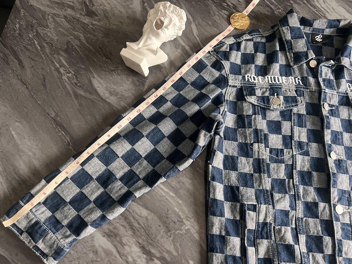 Rocawear Roca Wear : Check Board Pattern Denim Jacket Size US M / EU 48-50 / 2 - 17 Thumbnail