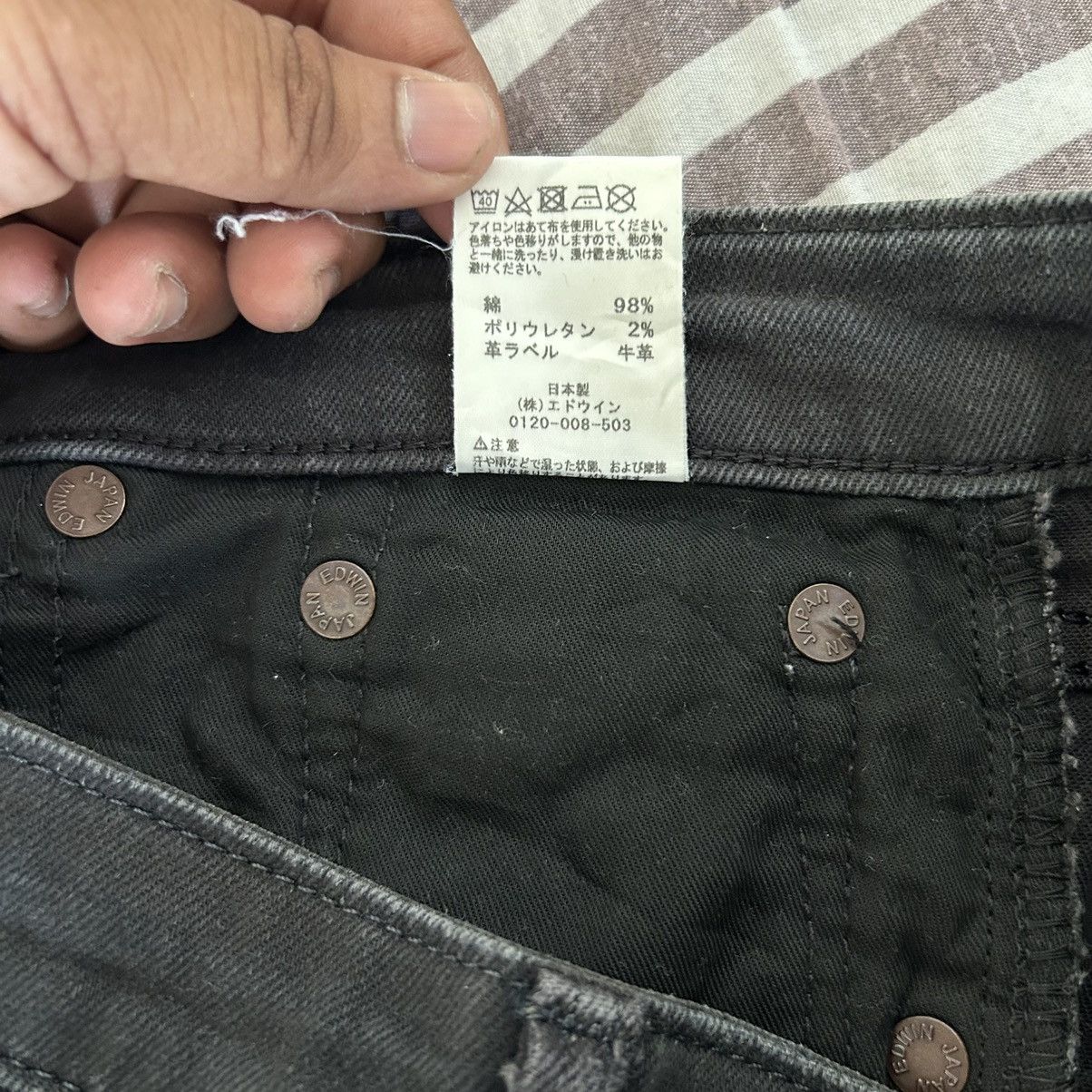 Edwin Vintage Edwin E Standard Distressed Faded Black Denim Size US 28 / EU 44 - 15 Thumbnail