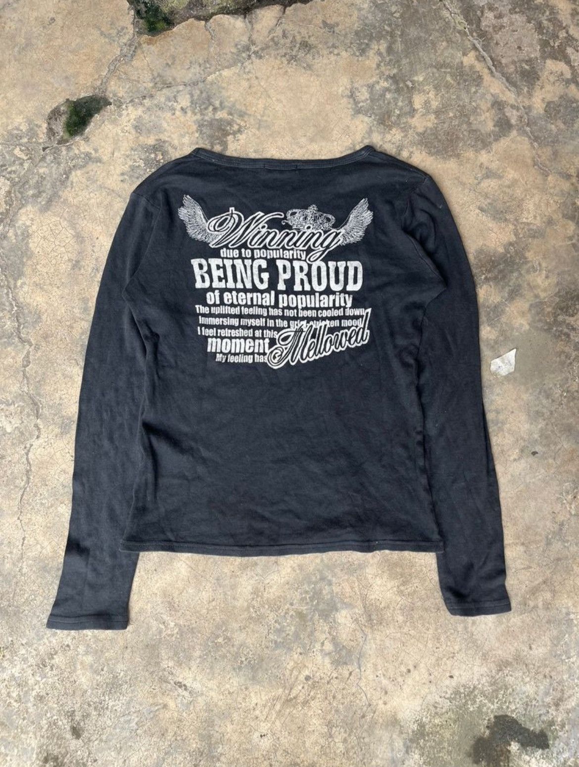 If Six Was Nine Crazy Girl Longsleeve Graphic Tee Size M / US 6-8 / IT 42-44 - 4 Thumbnail