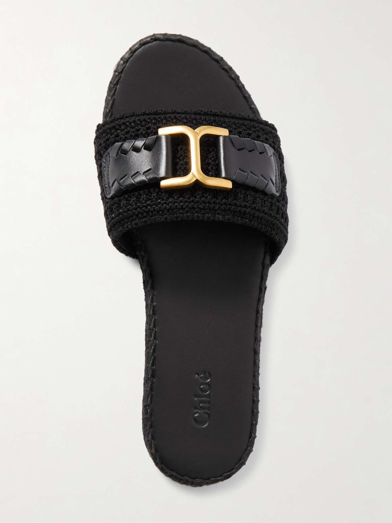 Chloe oc11z0625 Marcie Crocheted Slides in Black Size US 8 / IT 38 - 5 Thumbnail