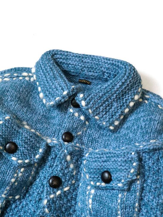 Kapital [OS] Wool Hand Knit Cowichan G Jean in Navy Size US L / EU 52-54 / 3 - 15 Thumbnail