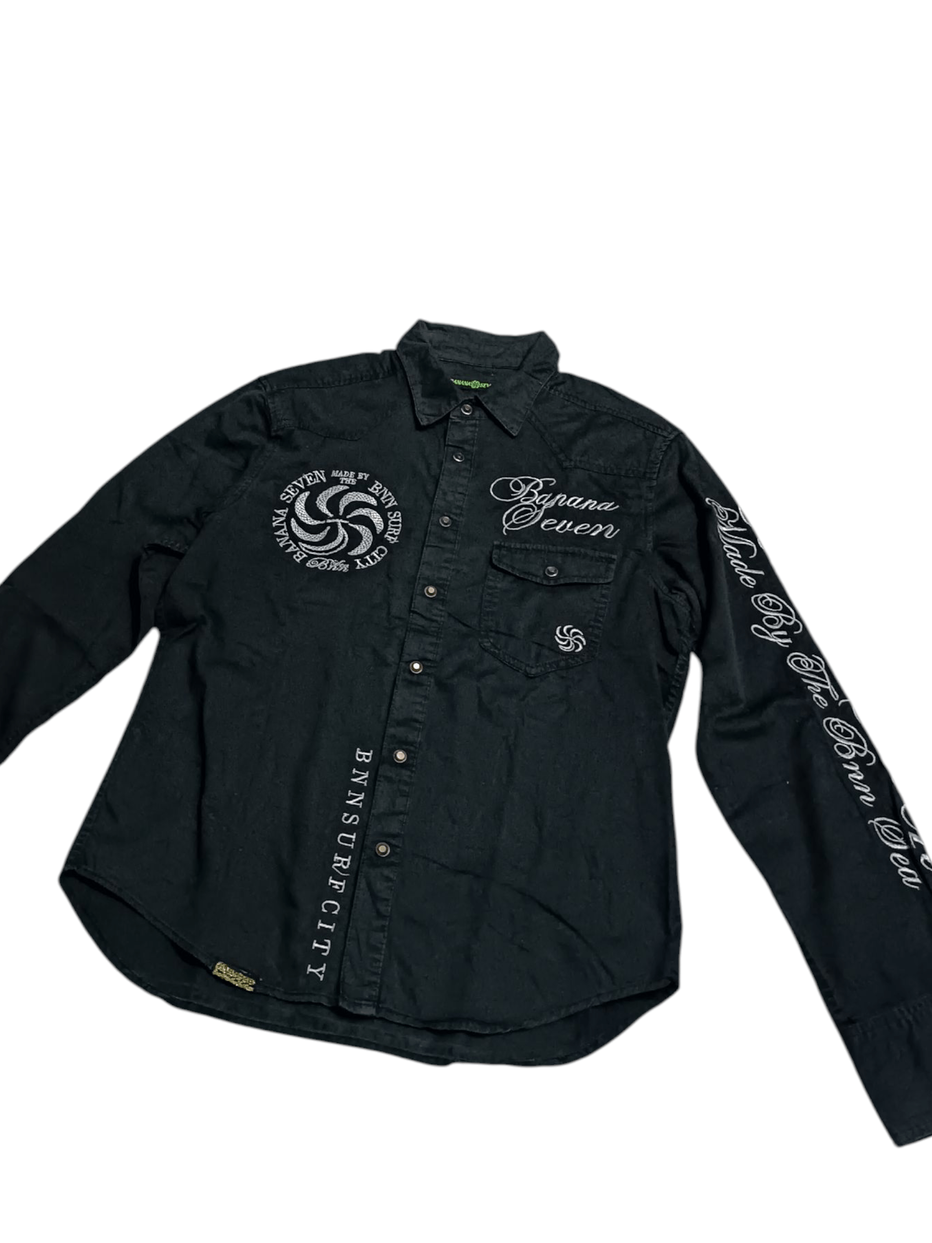 Japanese Brand × Vintage Banana Seven Long Sleeve Embroidery Shirt Button Up Size US M / EU 48-50 / 2 - 2 Thumbnail