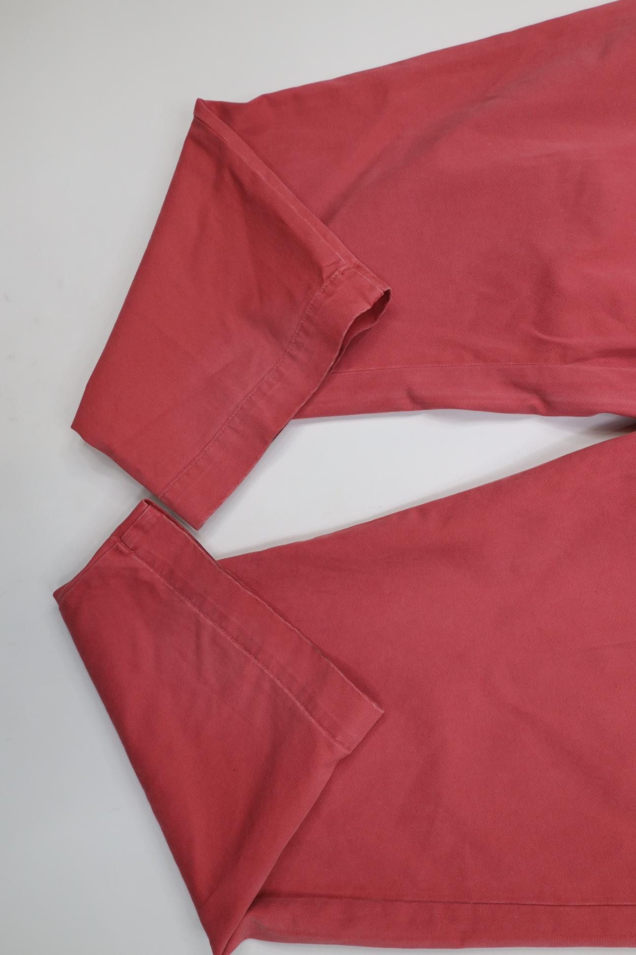 Polo Ralph Lauren Vintage Ralph Lauren Pleated Wide Leg Chino Pants Cotton Red Size US 42 / EU 58 - 5 Thumbnail