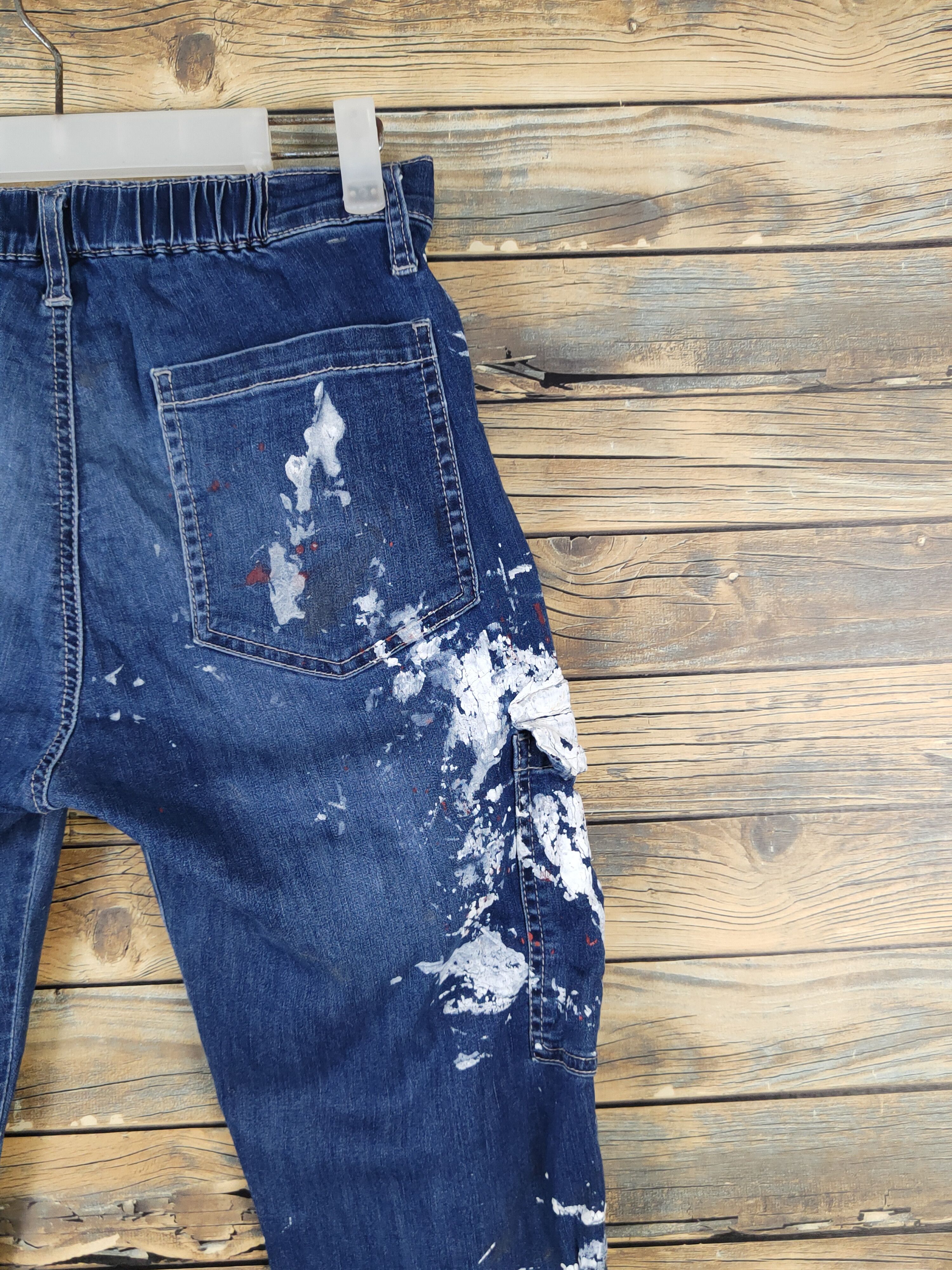 Japanese Brand FieldCore Dark Blue Distressed Ripped Soft Jeans #W1974 Size US 28 / EU 44 - 10 Thumbnail
