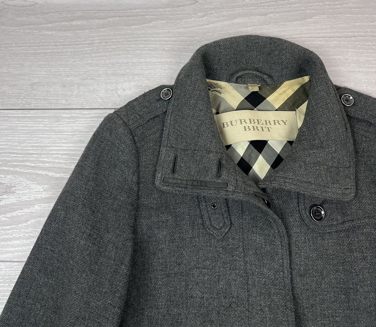 Burberry Burberry Brit Luxury Grey Wool Belted Coat Jacket Size XL / US 12-14 / IT 48-50 - 14 Thumbnail