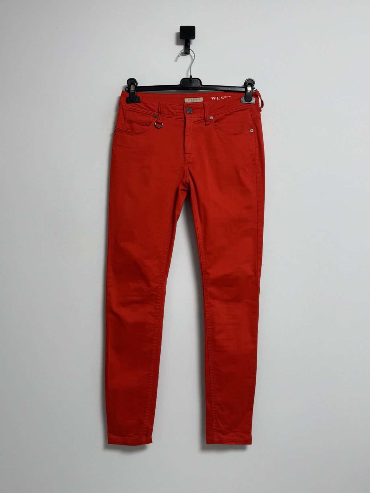 Burberry Burberry Brit Women’s Pants Luxury Red Skinny Size 27" / US 4 / IT 40 - 1 Thumbnail
