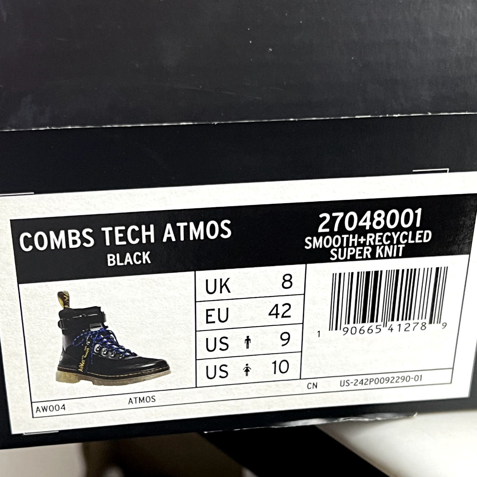 Dr. Martens Men's 9 / Women's 10 - Dr Martens Combs Tech Atmos Boots Size US 10 / IT 40 - 8 Thumbnail