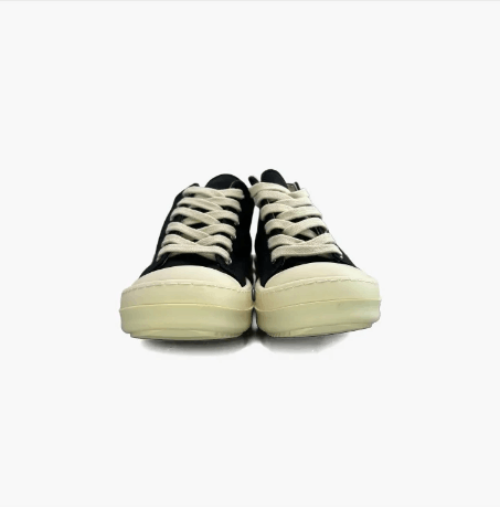 Rick Owens Drkshdw Rick Owens DRKSHDW SS22 Black Low Canvas Sneakers Size 35 Size US 4 / IT 34 - 1 Thumbnail