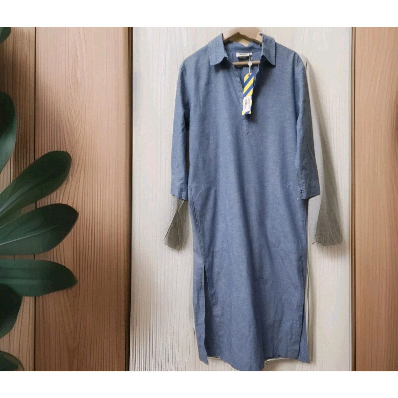 Sleepy Jones Sleepy Jones Hesse Kaftan Chambray Blue Long Dress $228 Size S / US 4 / IT 40 - 1 Thumbnail