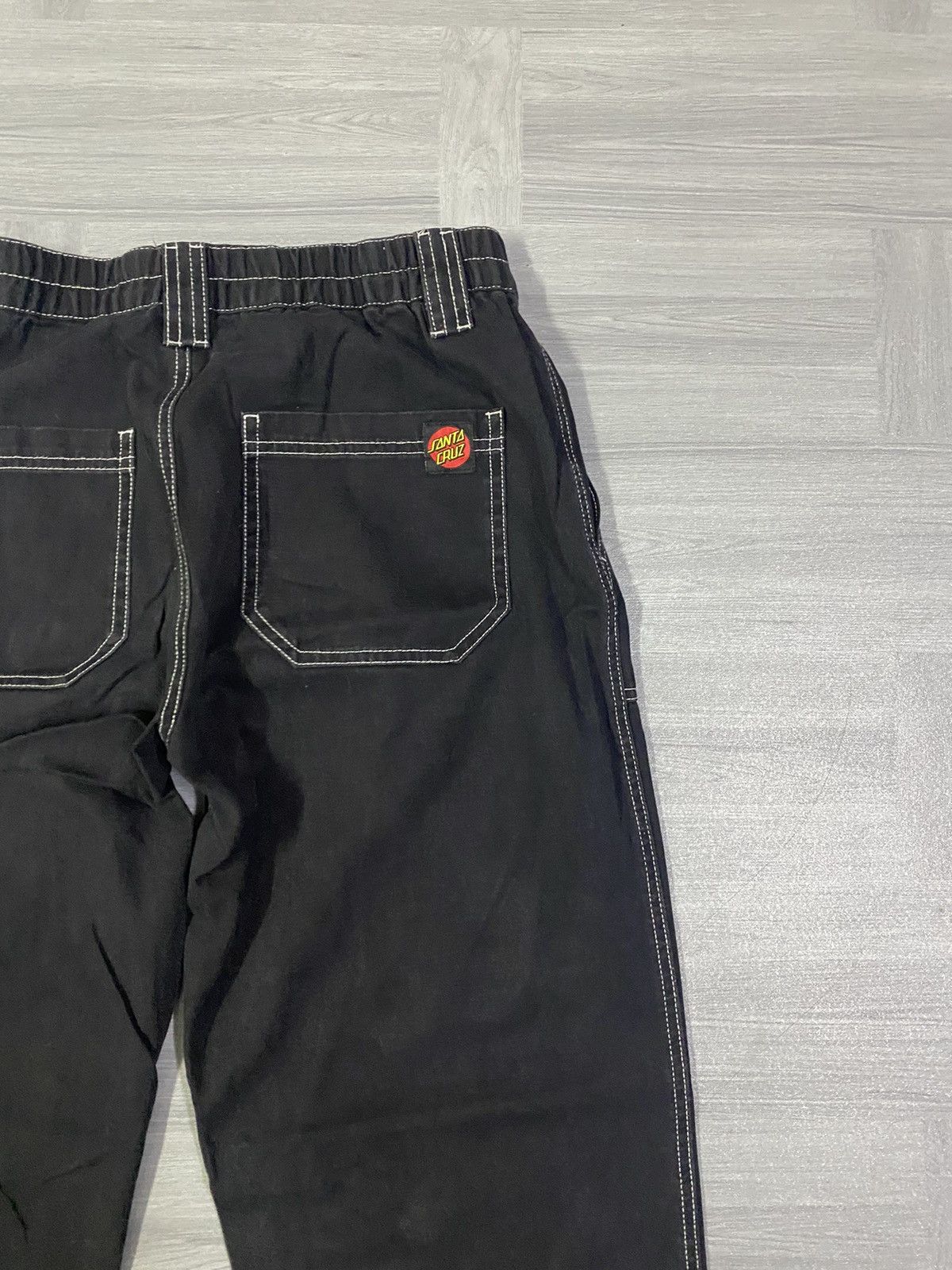 Santa Cruz Skateboards Santa Cruz Y2K Black Skate Cargo Style Elasticated Cuffs Size US 30 / EU 46 - 4 Thumbnail